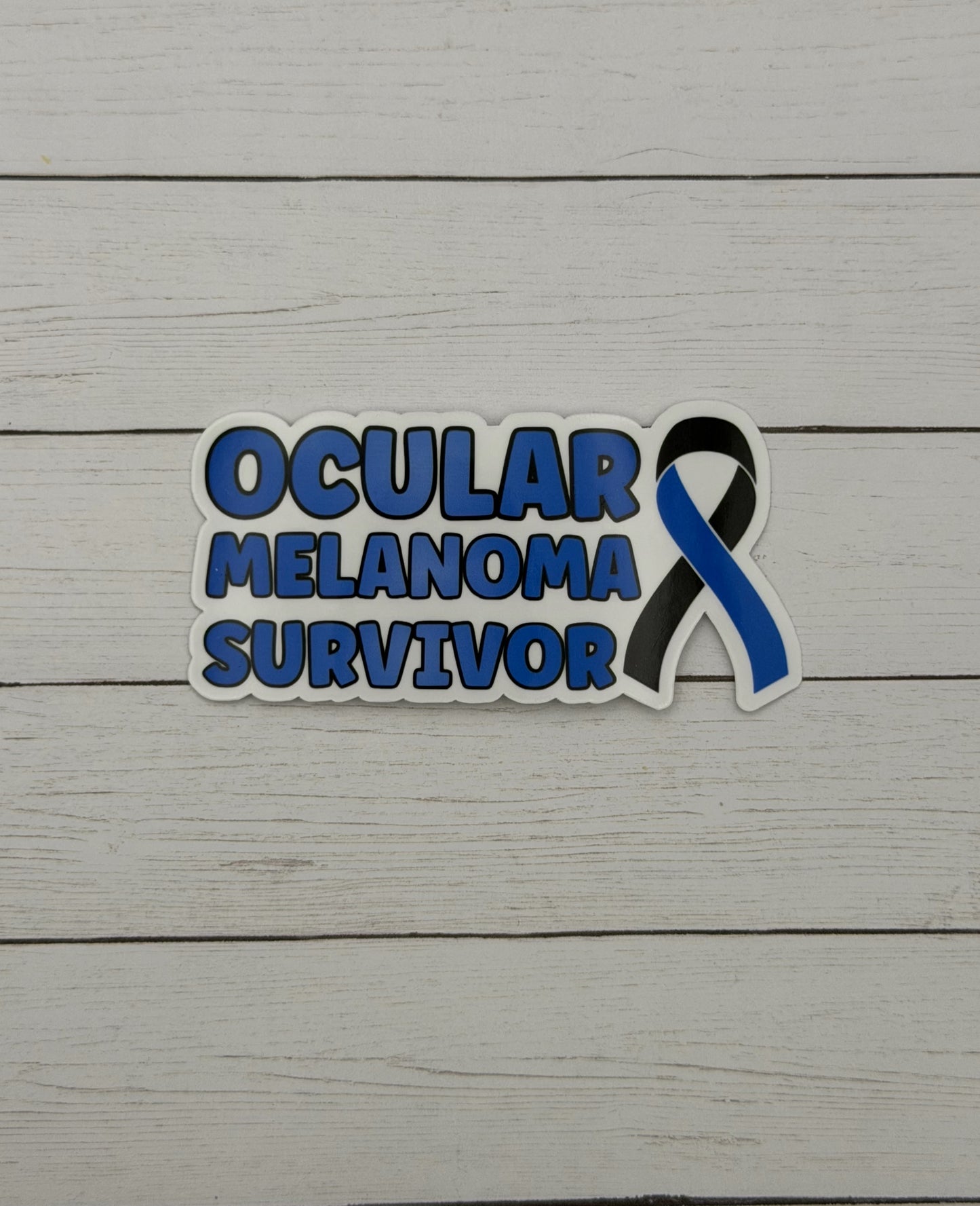 Ocular Melanoma Survivor with Ribbon Sticker or Magnet