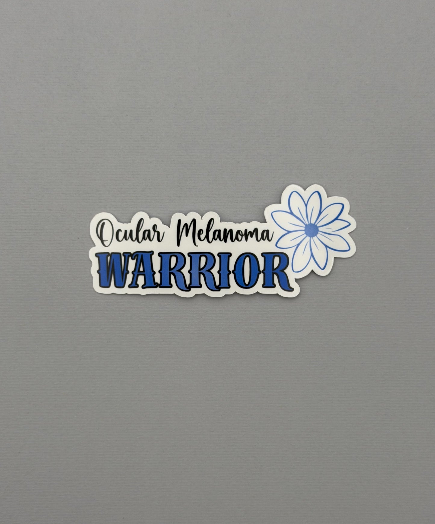Ocular Melanoma Warrior Flower Sticker or Magnet
