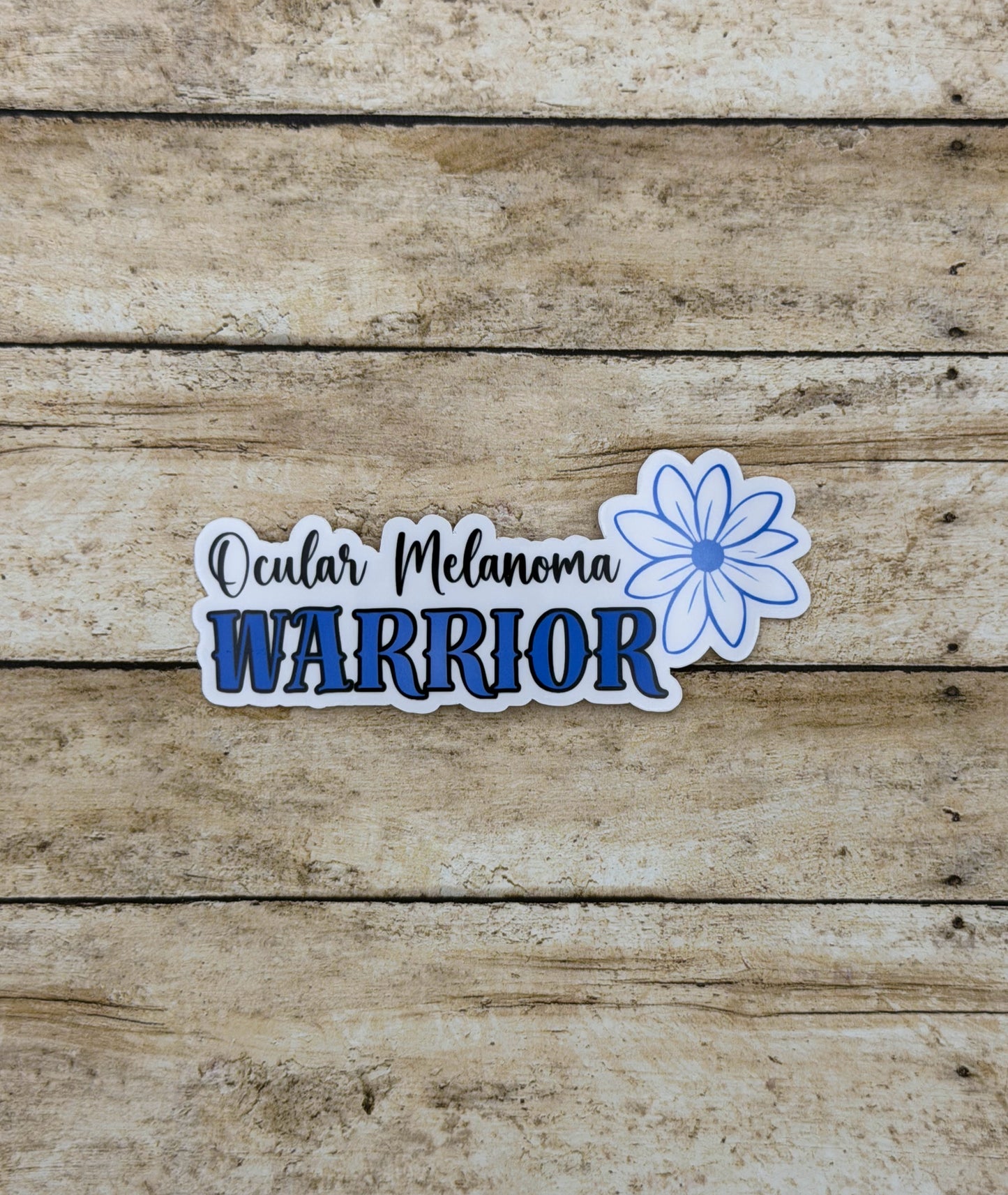 Ocular Melanoma Warrior Flower Sticker or Magnet