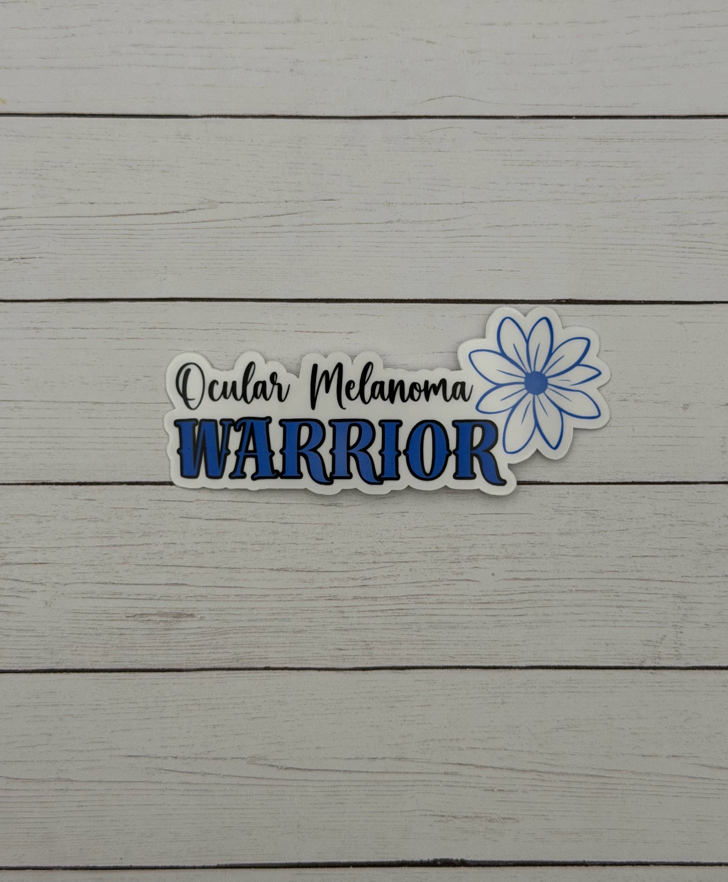 Ocular Melanoma Warrior Flower Sticker or Magnet