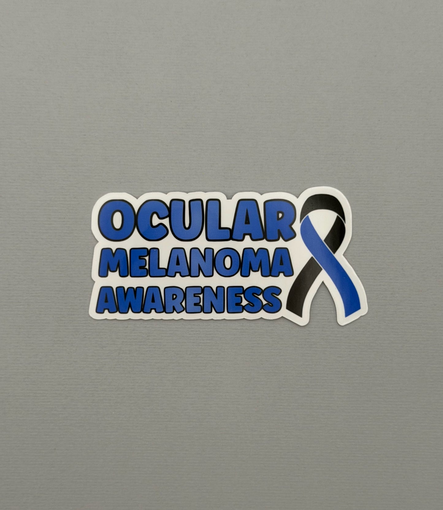 Ocular Melanoma Awareness with Ribbon Sticker or Magnet