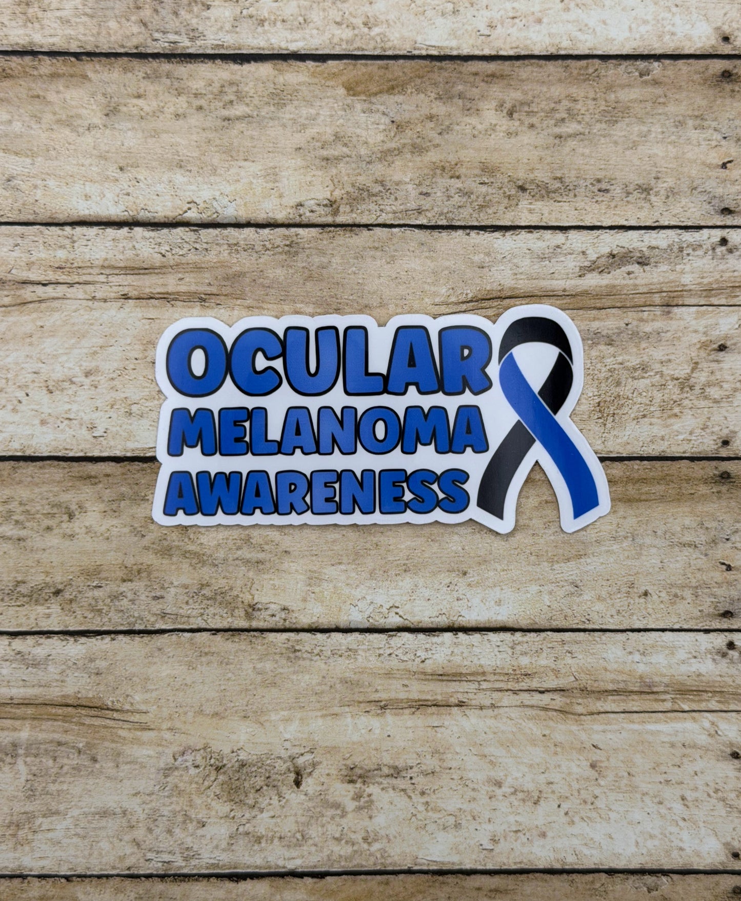 Ocular Melanoma Awareness with Ribbon Sticker or Magnet