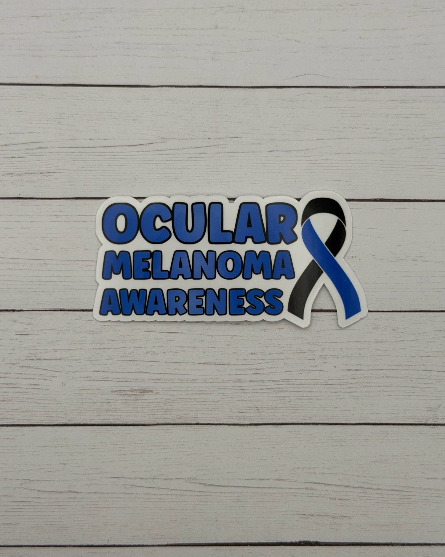 Ocular Melanoma Awareness with Ribbon Sticker or Magnet