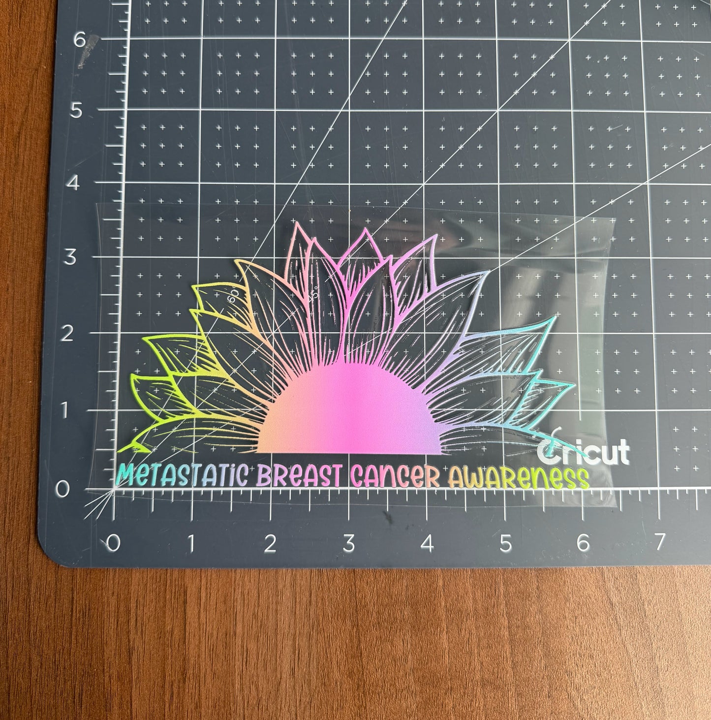Metastatic Breast Cancer Awareness Sunflower Car Decal