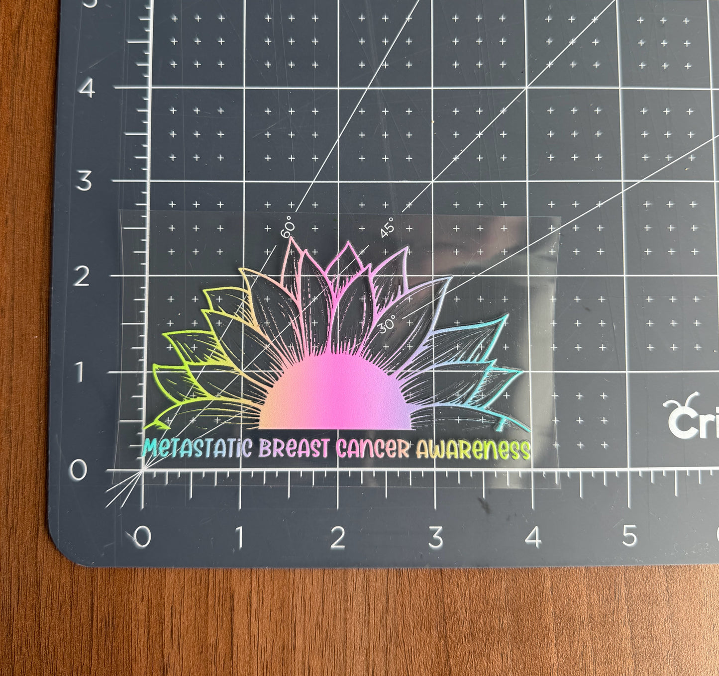 Metastatic Breast Cancer Awareness Sunflower Car Decal