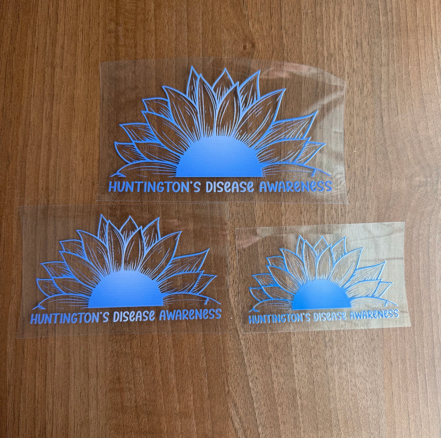 Huntington's Disease Awareness Sunflower Car Decal