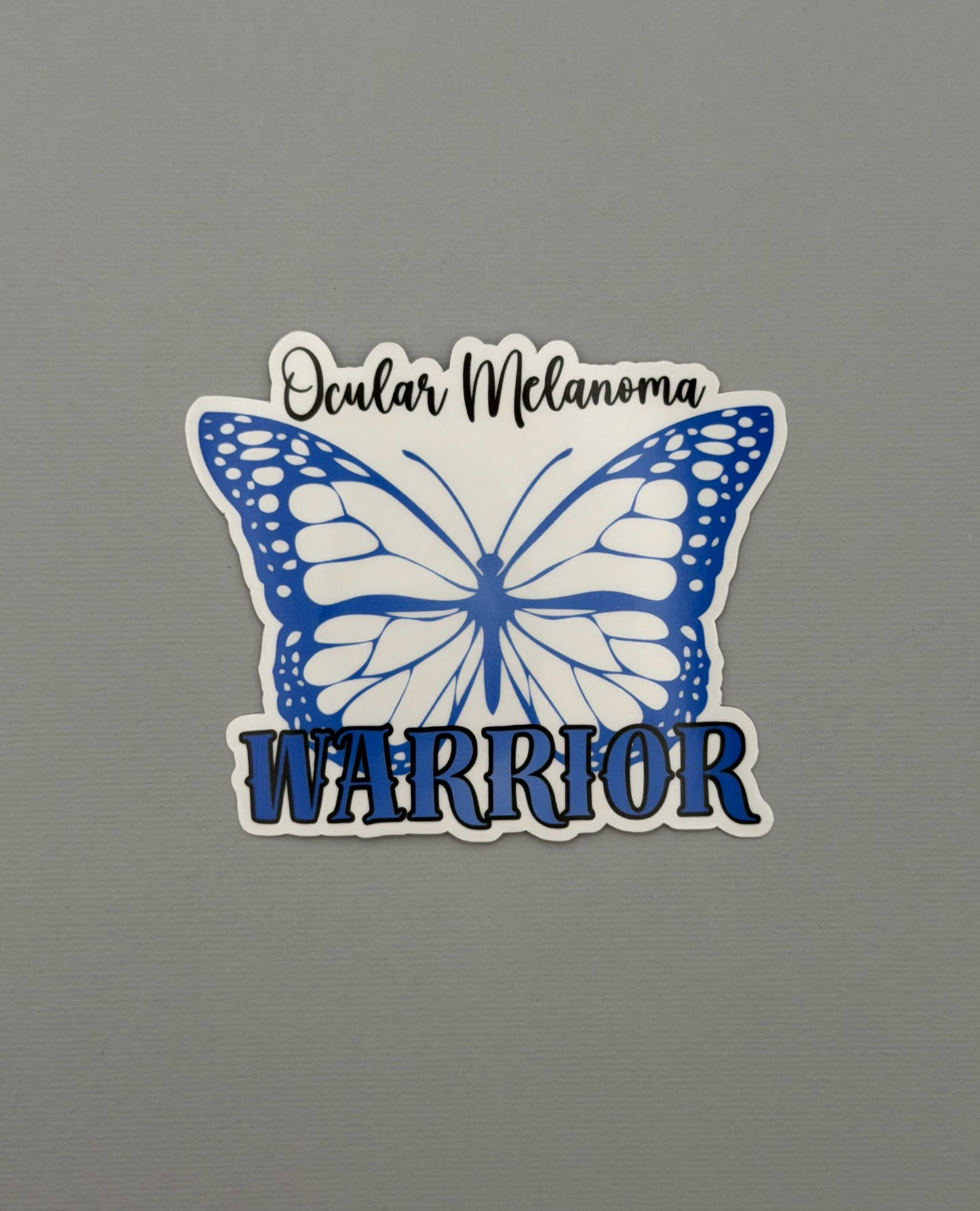 Ocular Melanoma Warrior Butterfly Sticker or Magnet