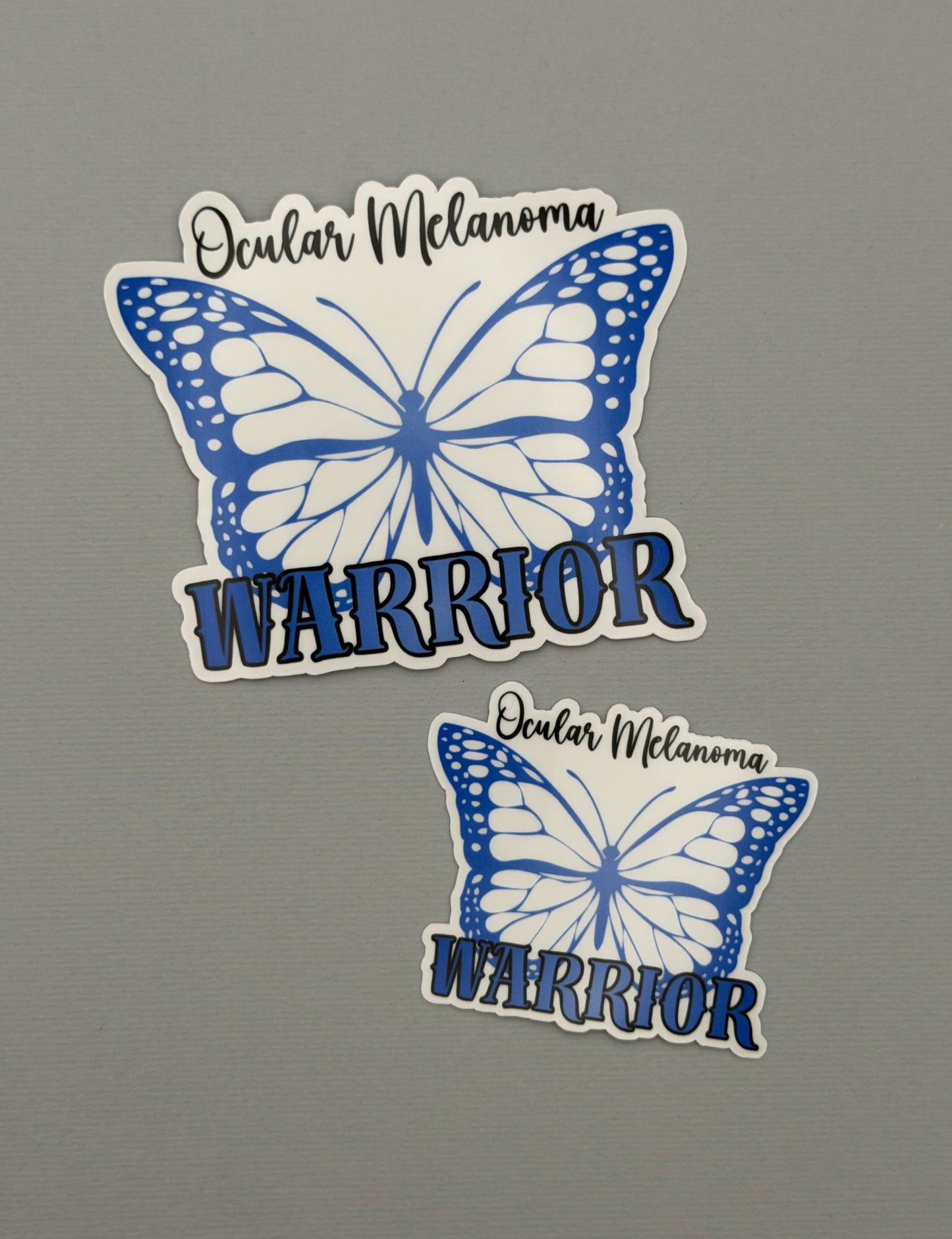 Ocular Melanoma Warrior Butterfly Sticker or Magnet