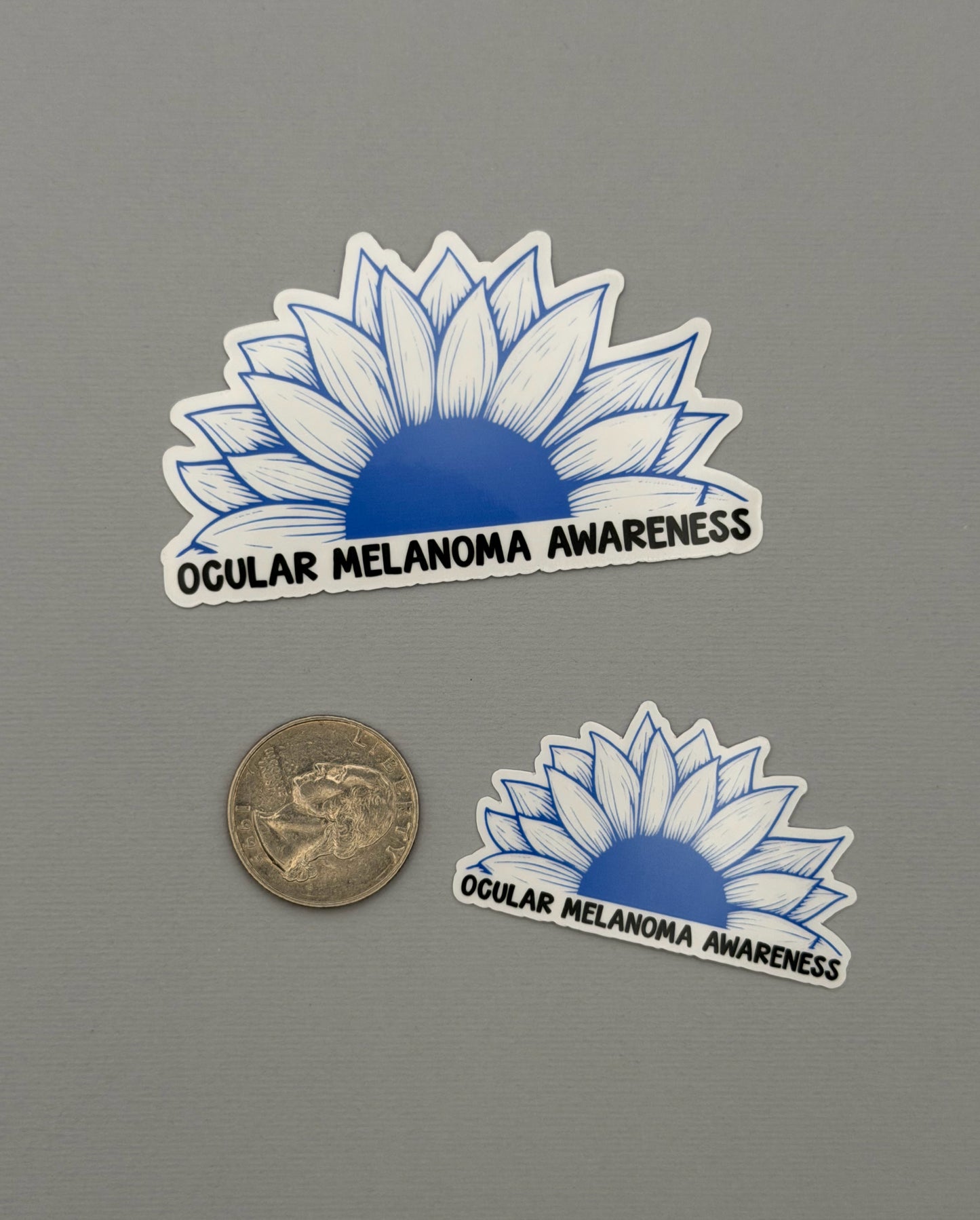 Ocular Melanoma Awareness Sunflower Sticker or Magnet