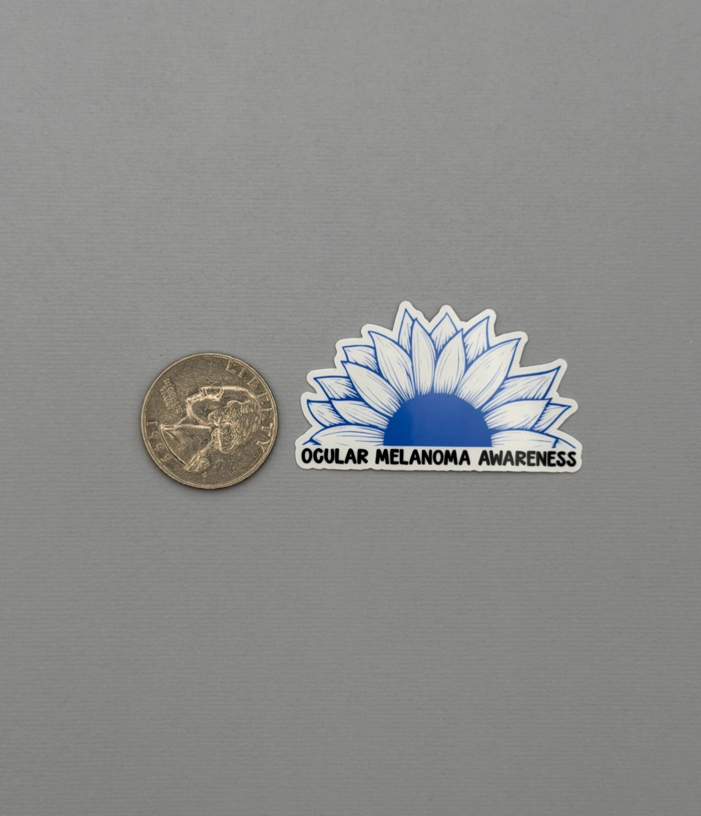 Ocular Melanoma Awareness Sunflower Sticker or Magnet