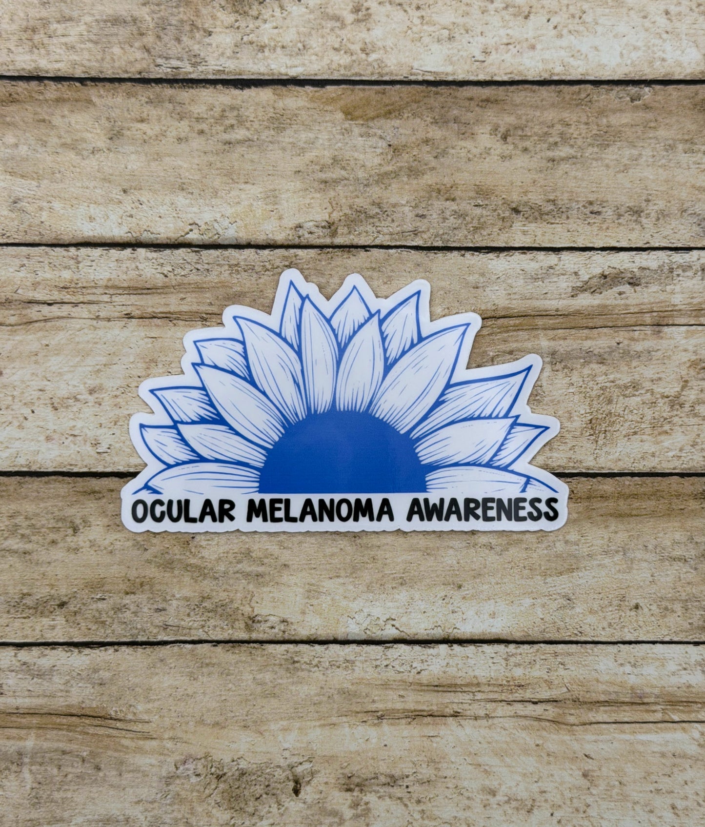 Ocular Melanoma Awareness Sunflower Sticker or Magnet