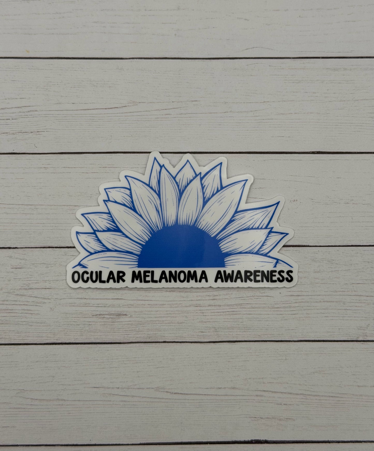 Ocular Melanoma Awareness Sunflower Sticker or Magnet