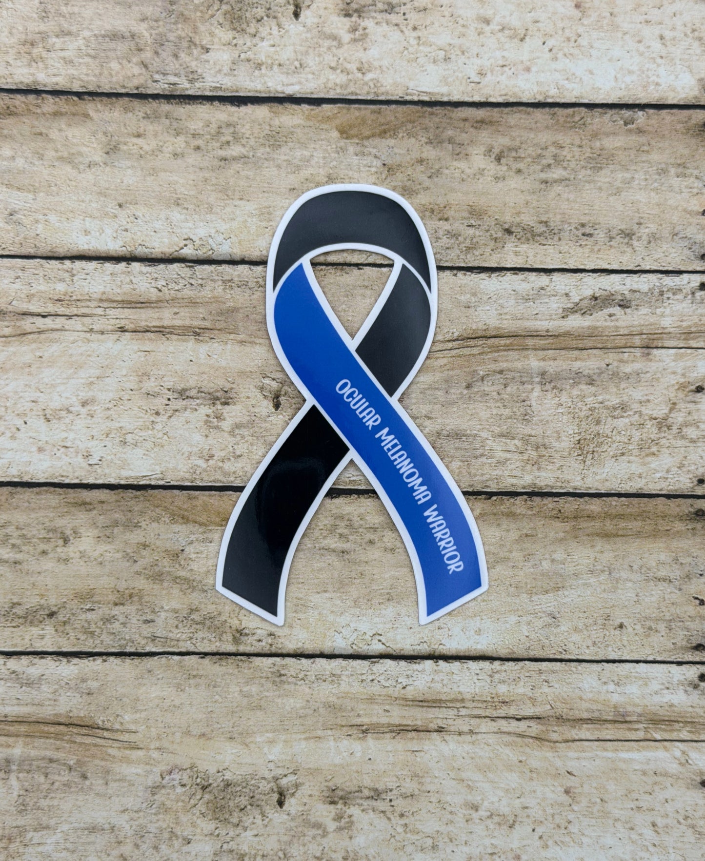 Ocular Melanoma Warrior Ribbon Sticker or Magnet