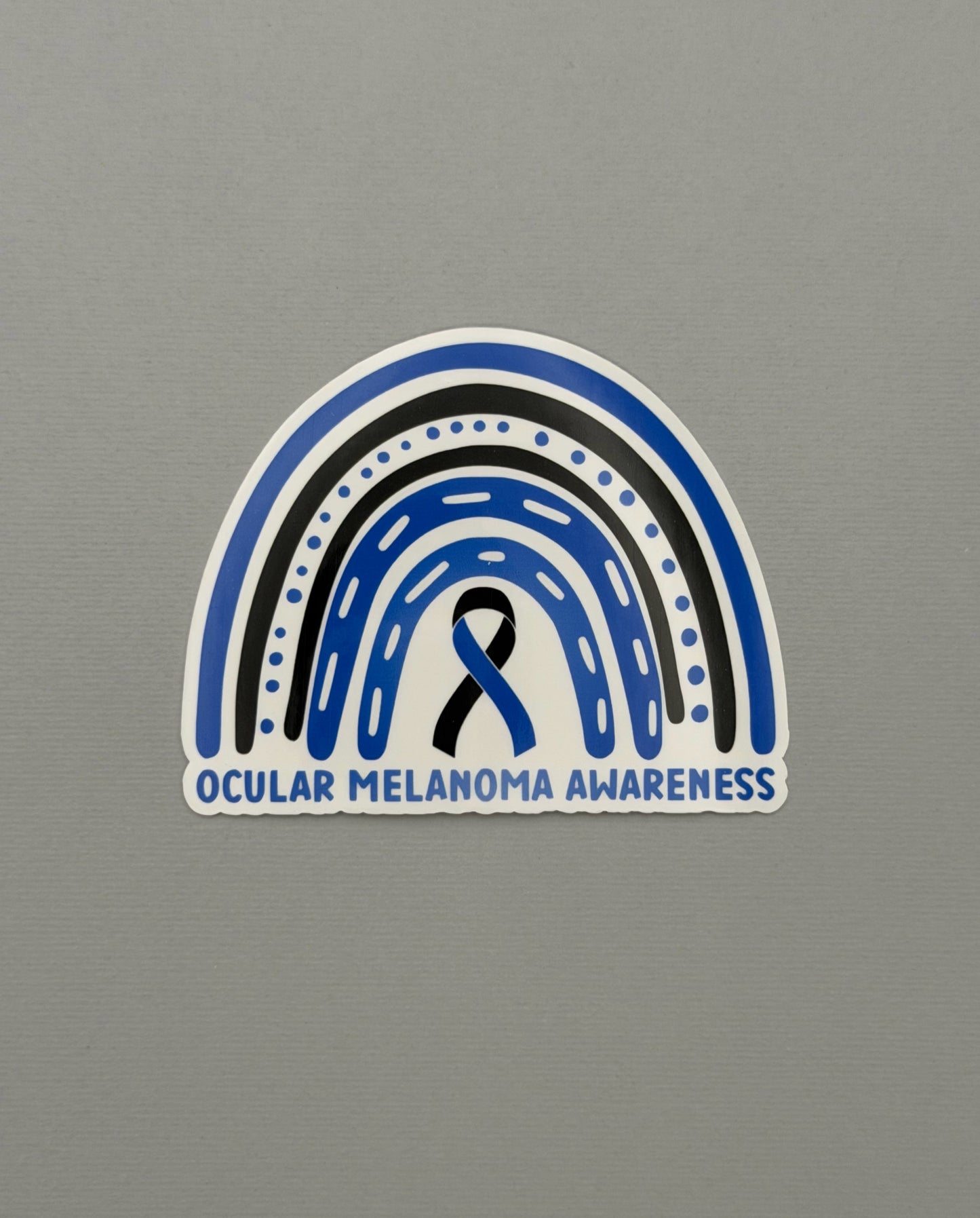 Ocular Melanoma Awareness Rainbow Sticker or Magnet