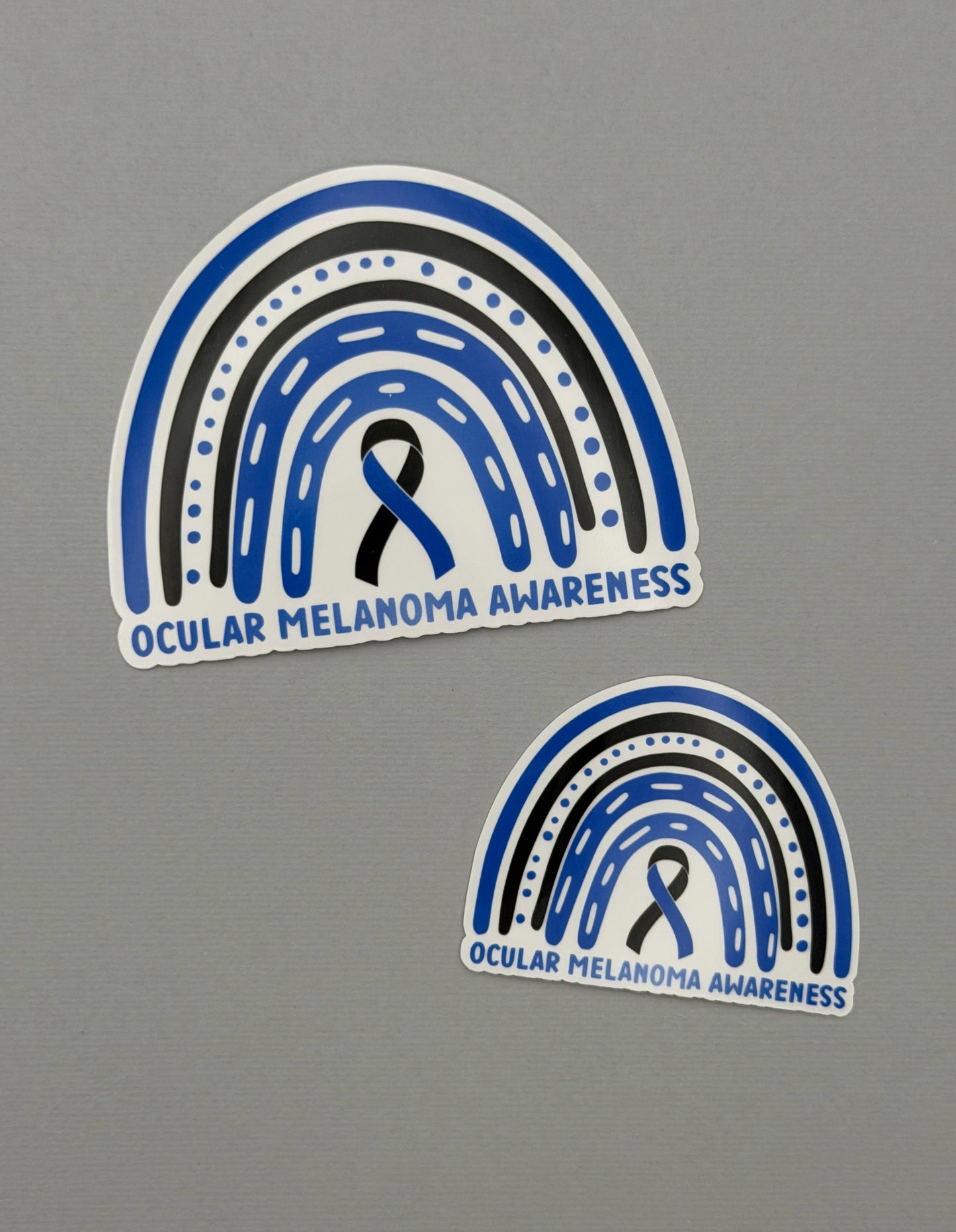 Ocular Melanoma Awareness Rainbow Sticker or Magnet