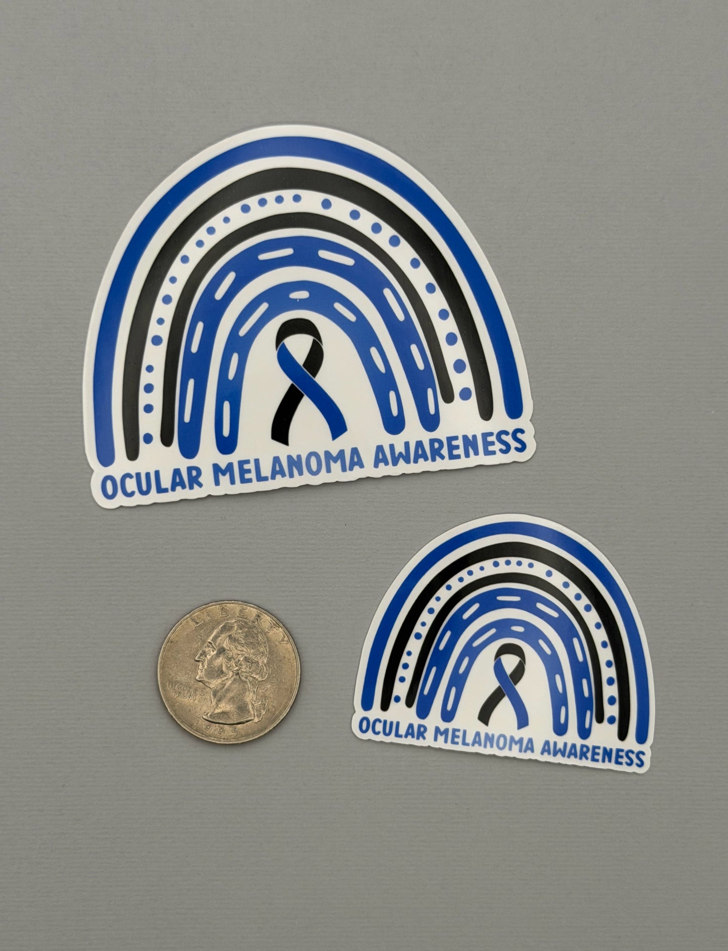 Ocular Melanoma Awareness Rainbow Sticker or Magnet