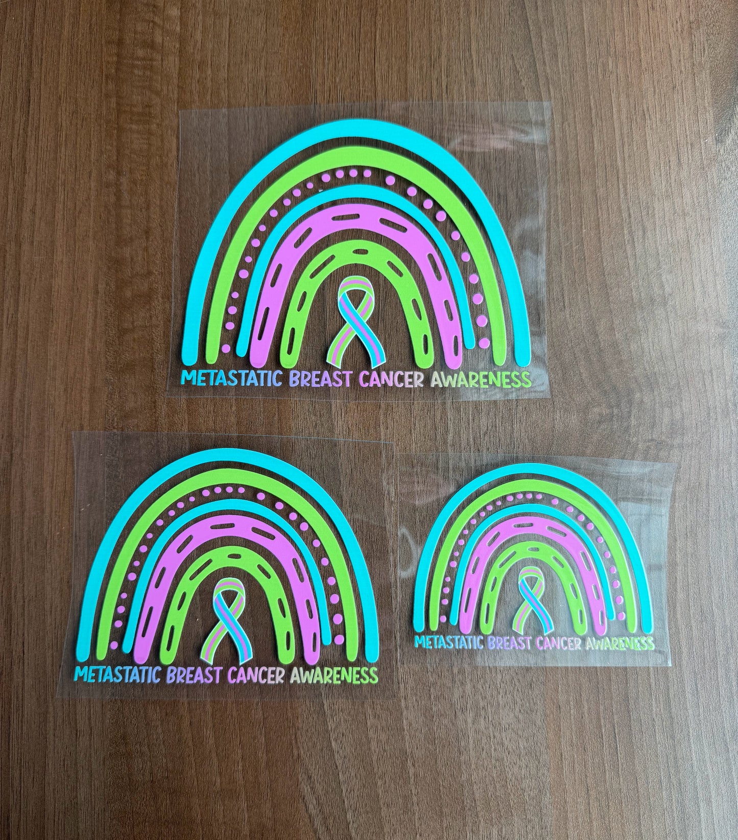 Metastatic Breast Cancer Awareness Rainbow Car Decal