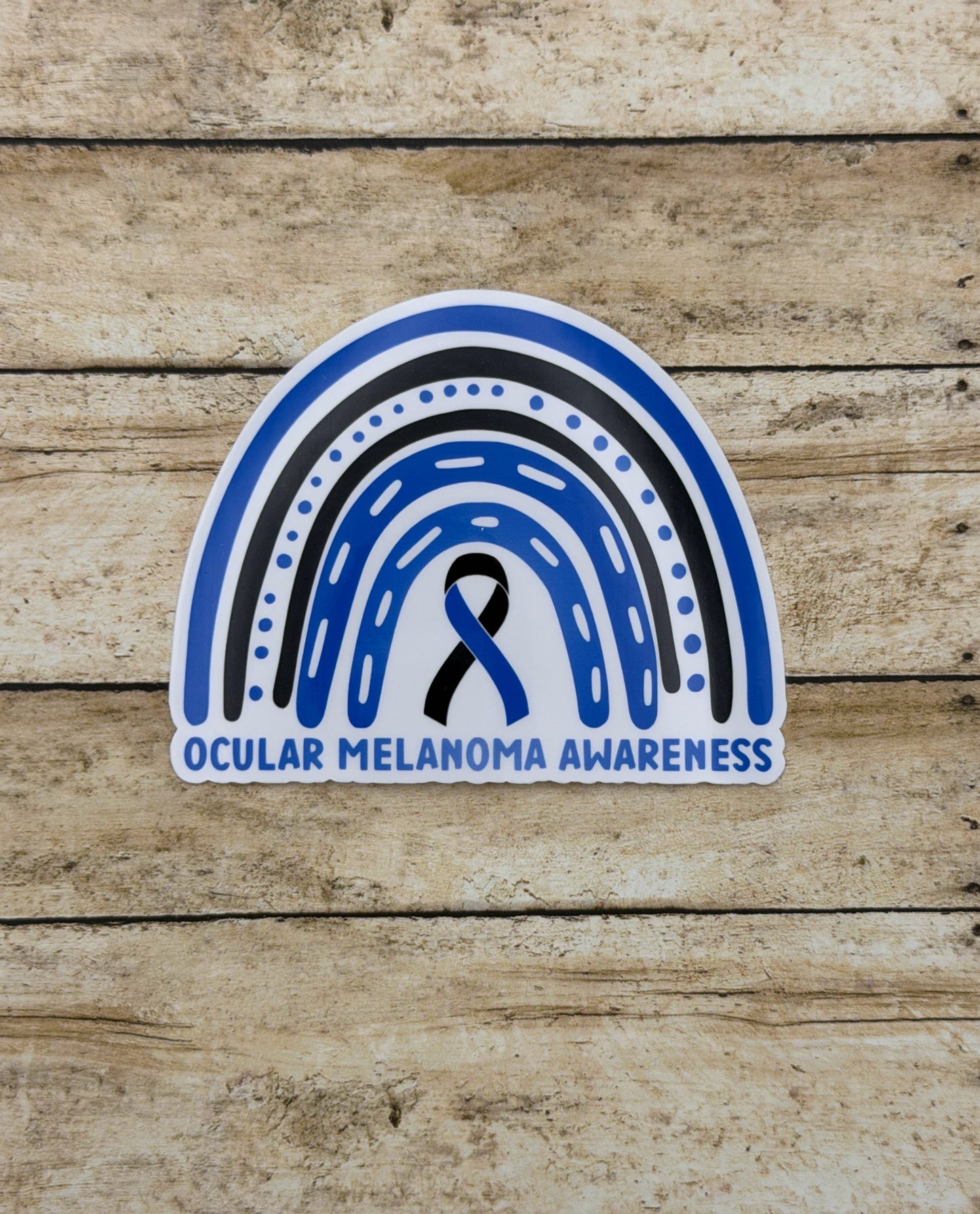 Ocular Melanoma Awareness Rainbow Sticker or Magnet