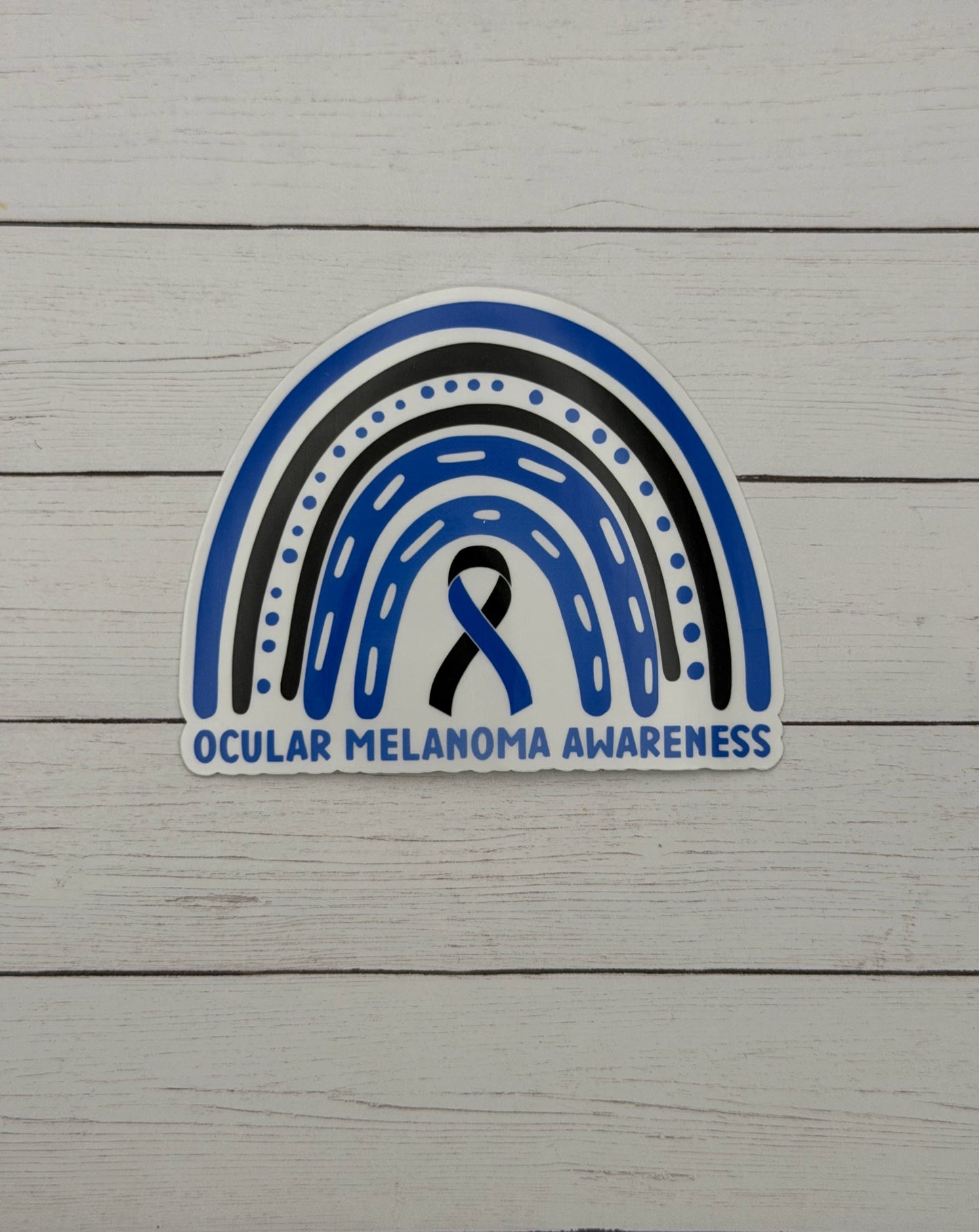Ocular Melanoma Awareness Rainbow Sticker or Magnet