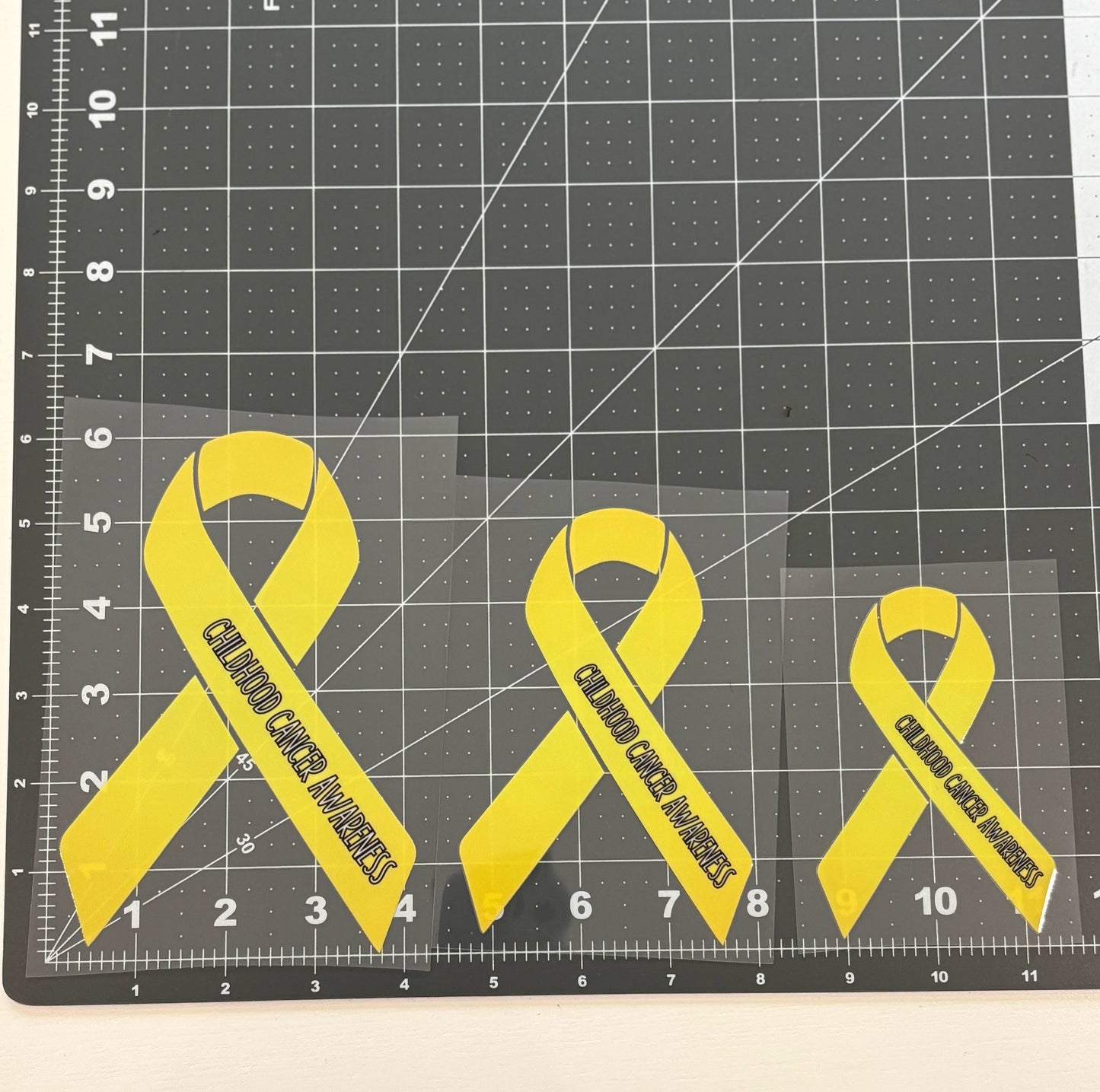 Childhood Cancer Awareness Ribbon Car Decal