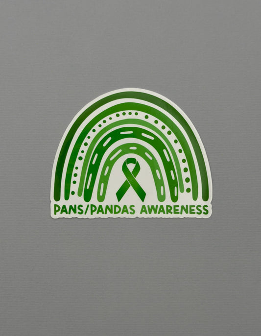 PANS/PANDAS Awareness Rainbow Sticker or Magnet