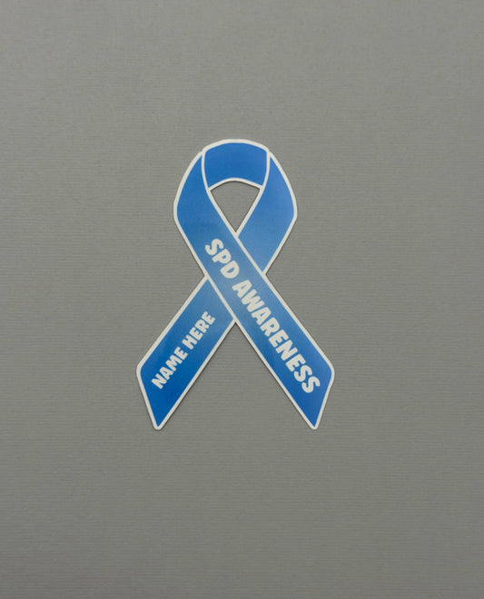 SPD Awareness Custom Ribbon Sticker or Magnet | Sensory Processing Disorder