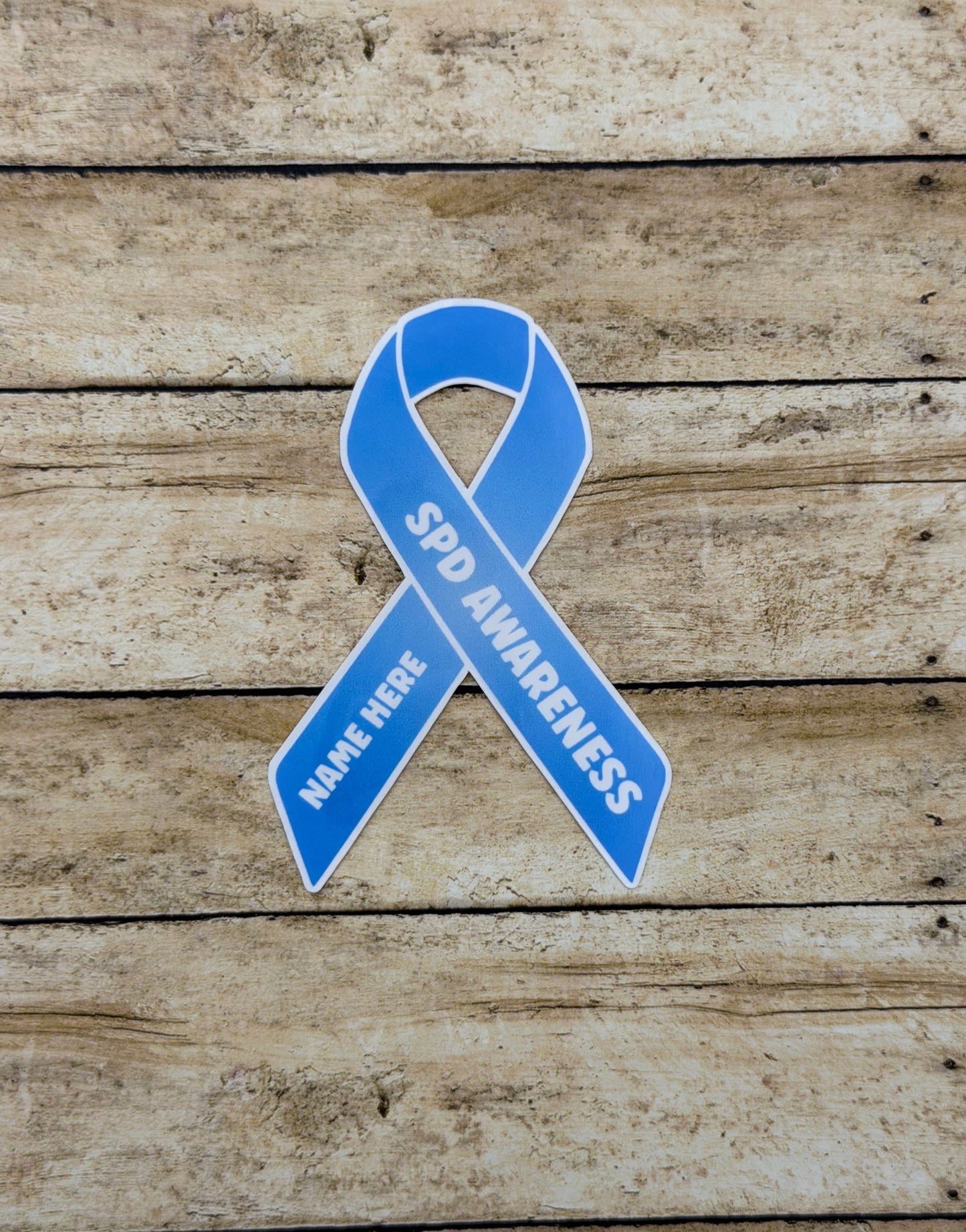 SPD Awareness Custom Ribbon Sticker or Magnet | Sensory Processing Disorder