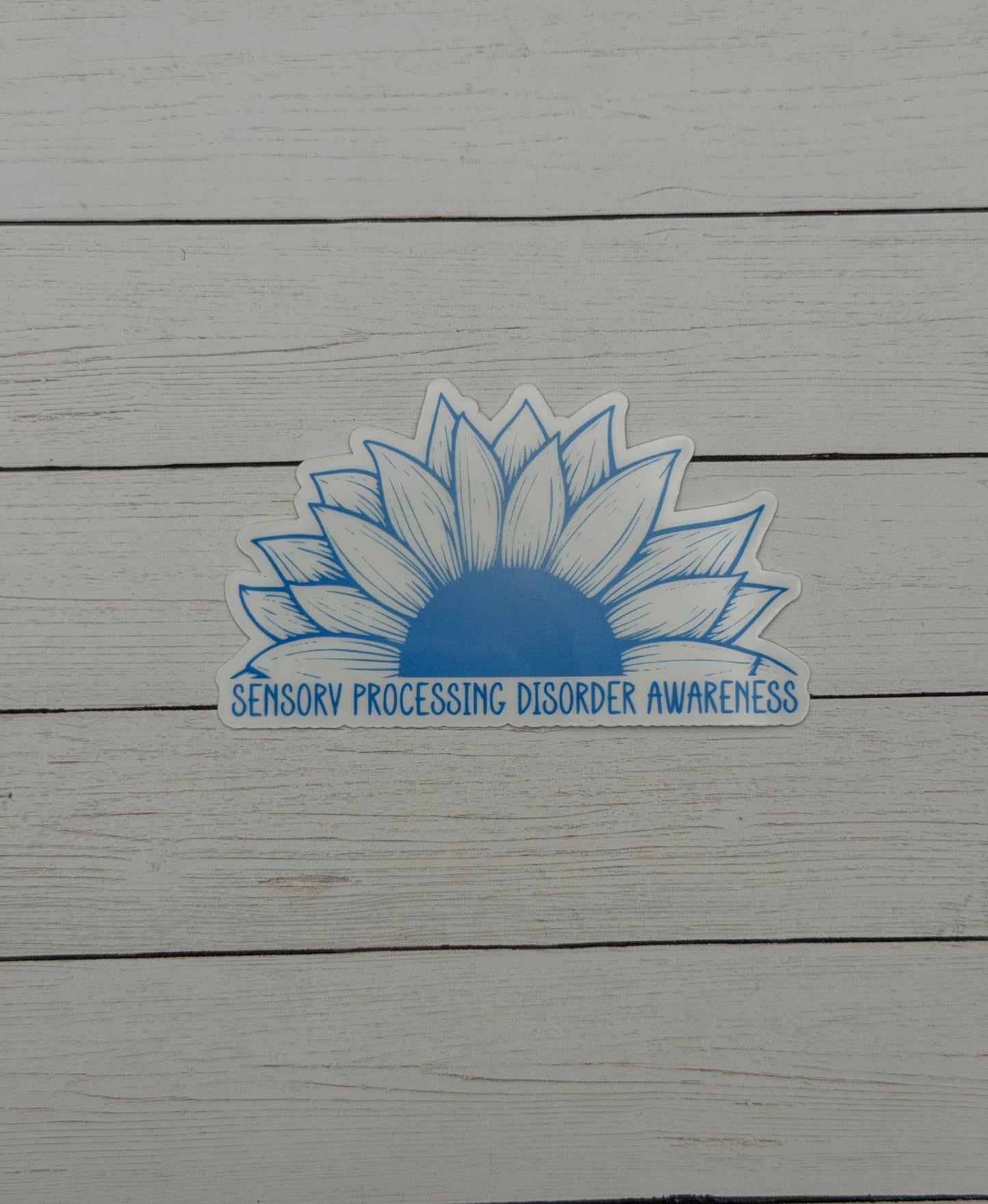 Sensory Processing Disorder Awareness Sunflower Sticker or Magnet | SPD