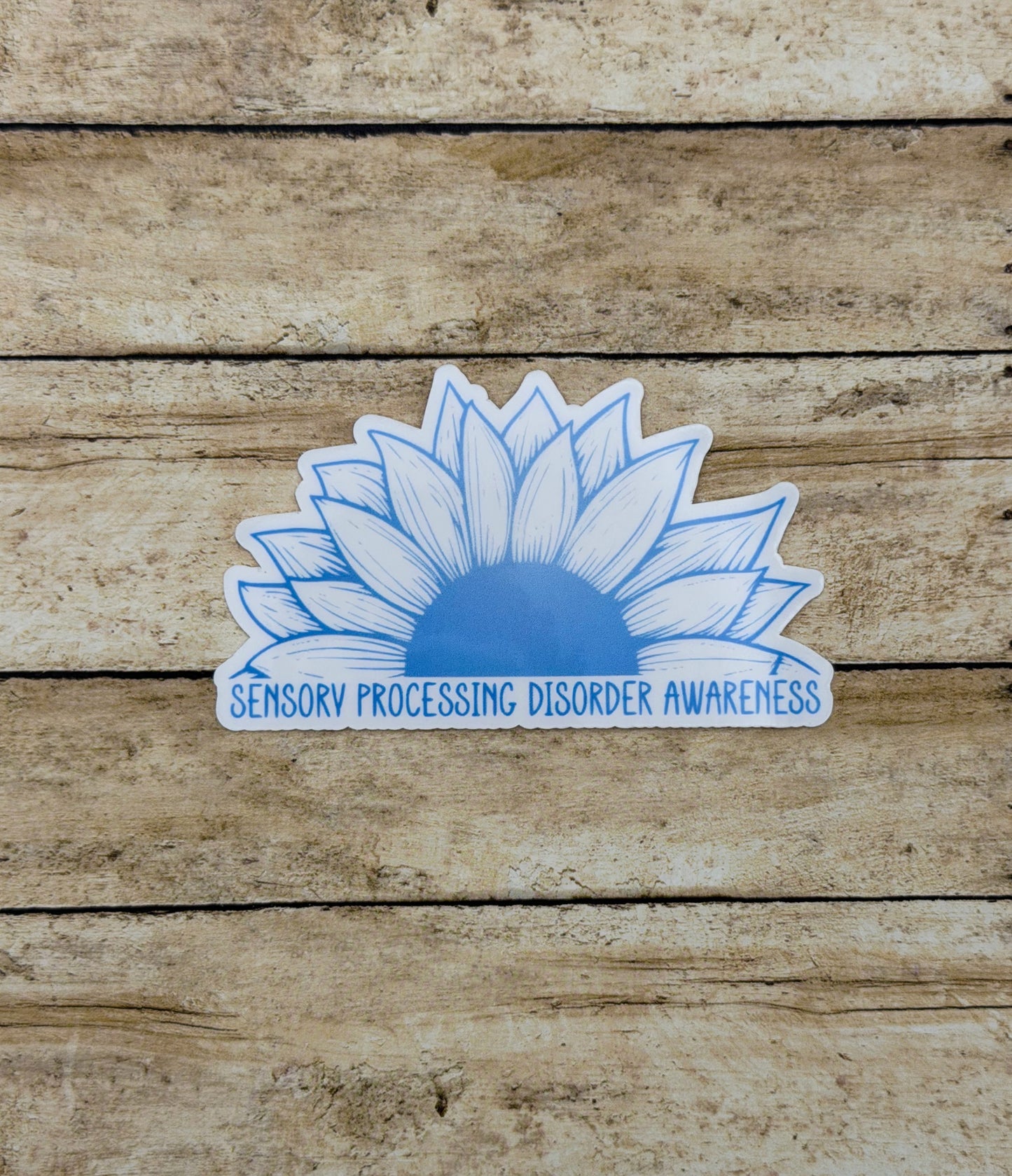 Sensory Processing Disorder Awareness Sunflower Sticker or Magnet | SPD