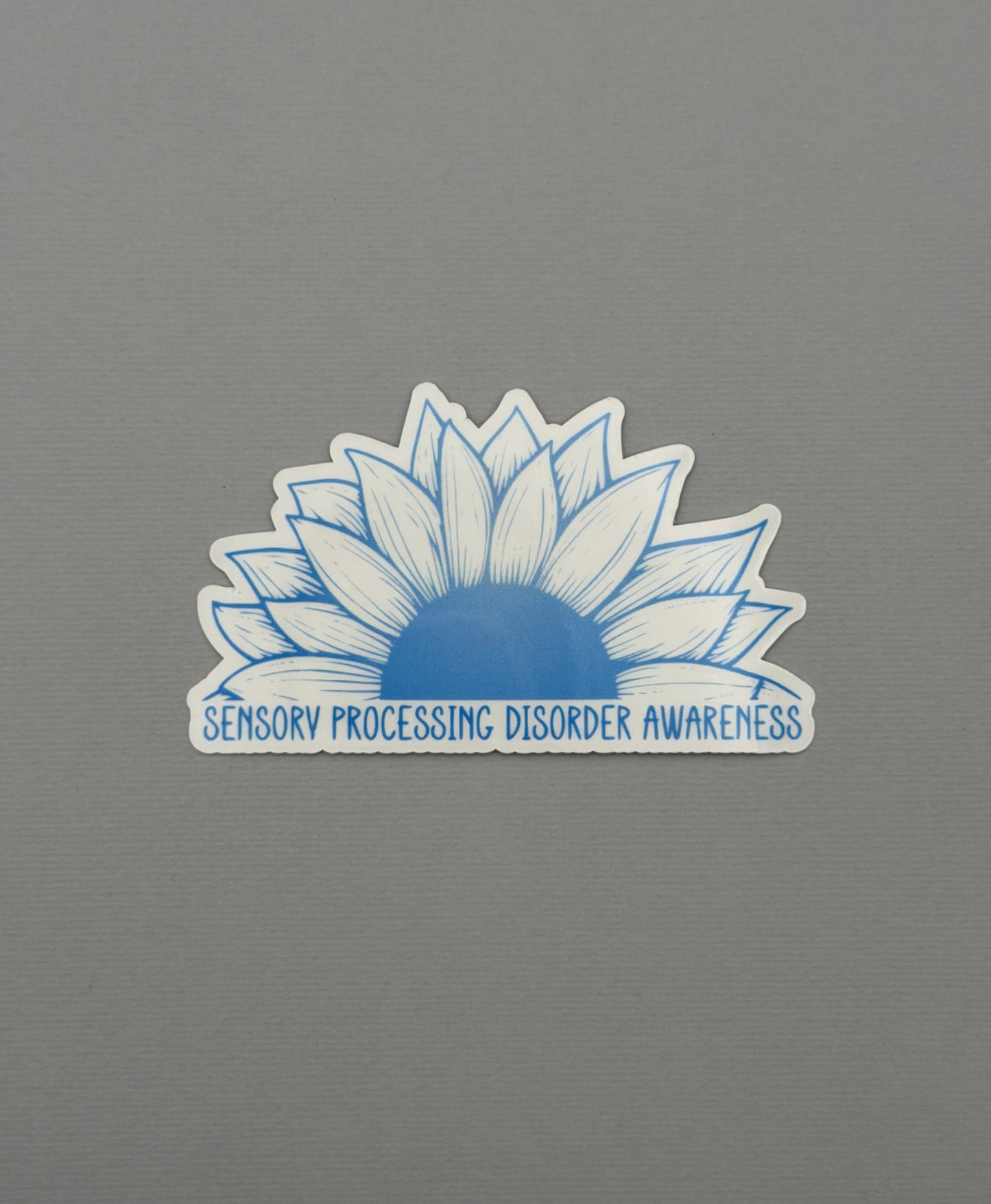 Sensory Processing Disorder Awareness Sunflower Sticker or Magnet | SPD