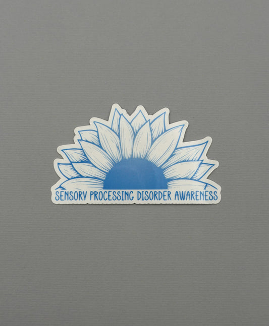 Sensory Processing Disorder Awareness Sunflower Sticker or Magnet | SPD