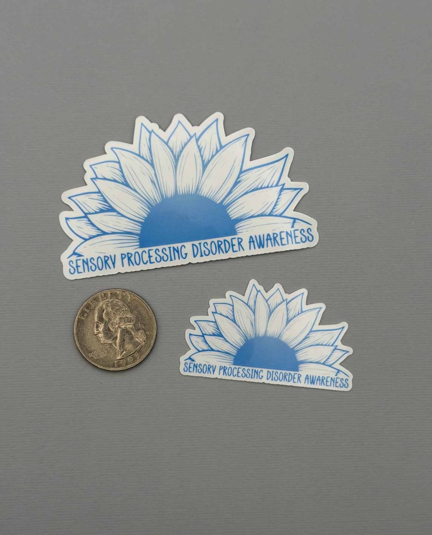 Sensory Processing Disorder Awareness Sunflower Sticker or Magnet | SPD