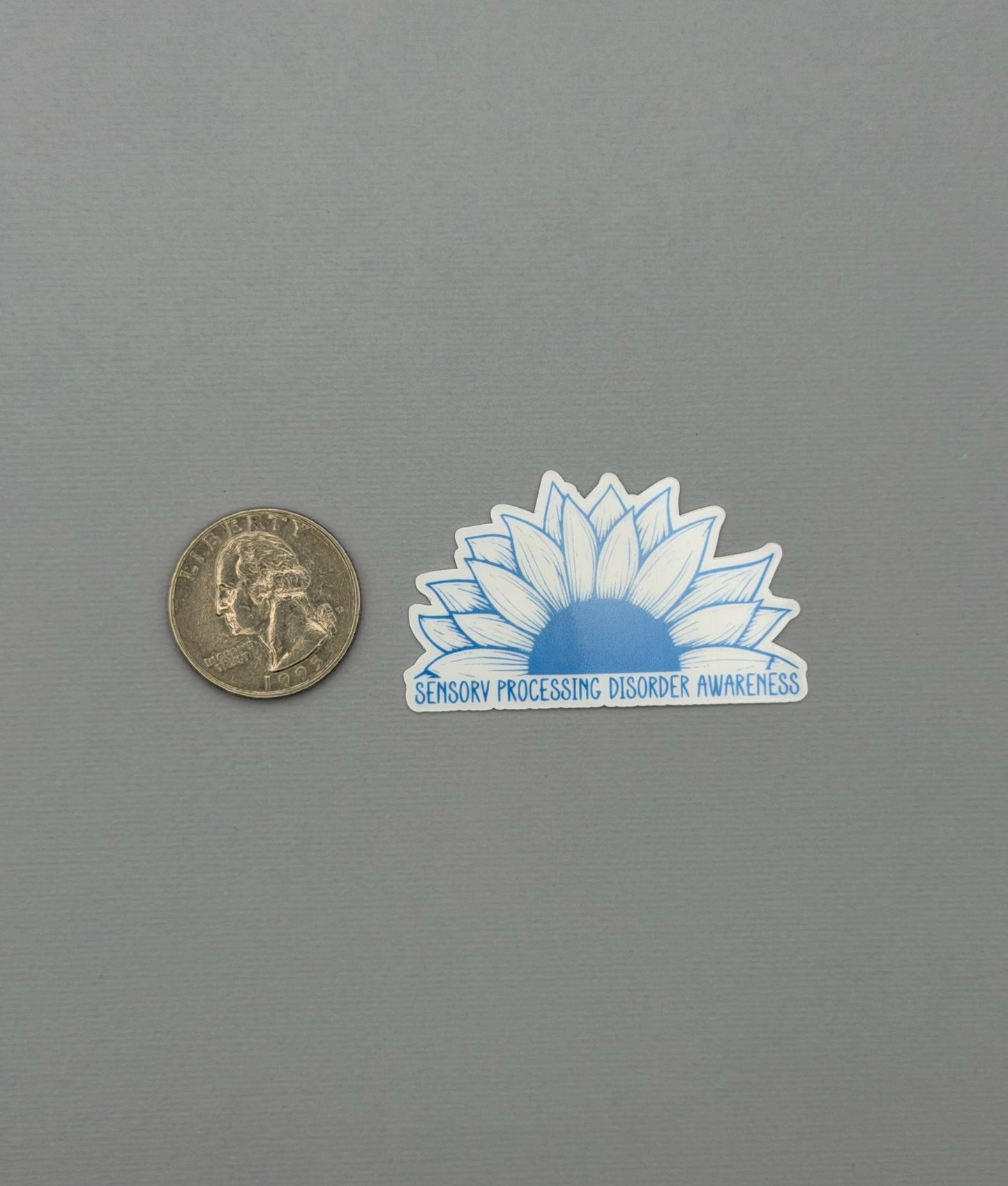 Sensory Processing Disorder Awareness Sunflower Sticker or Magnet | SPD