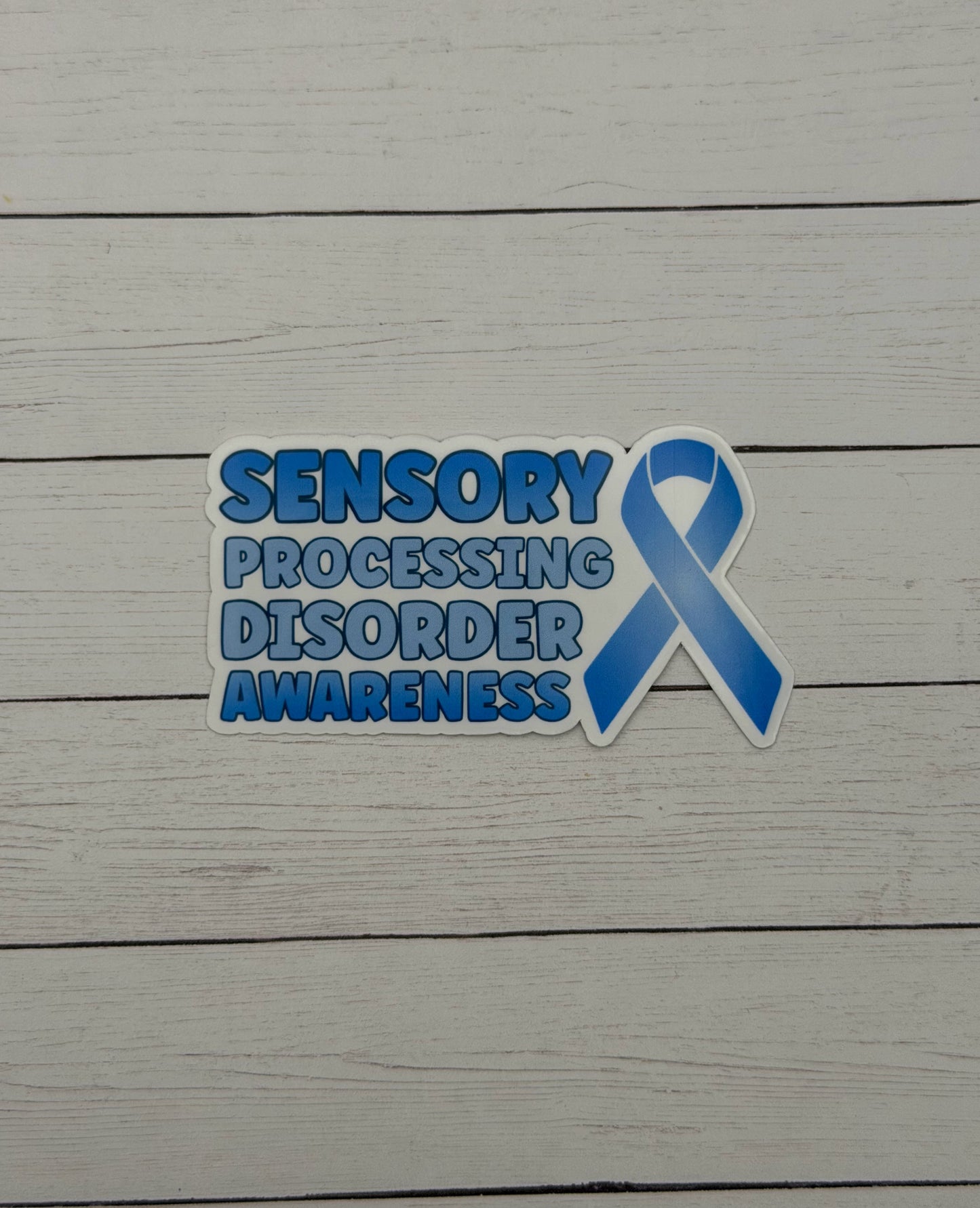 Sensory Processing Disorder Awareness with Ribbon Sticker or Magnet | SPD