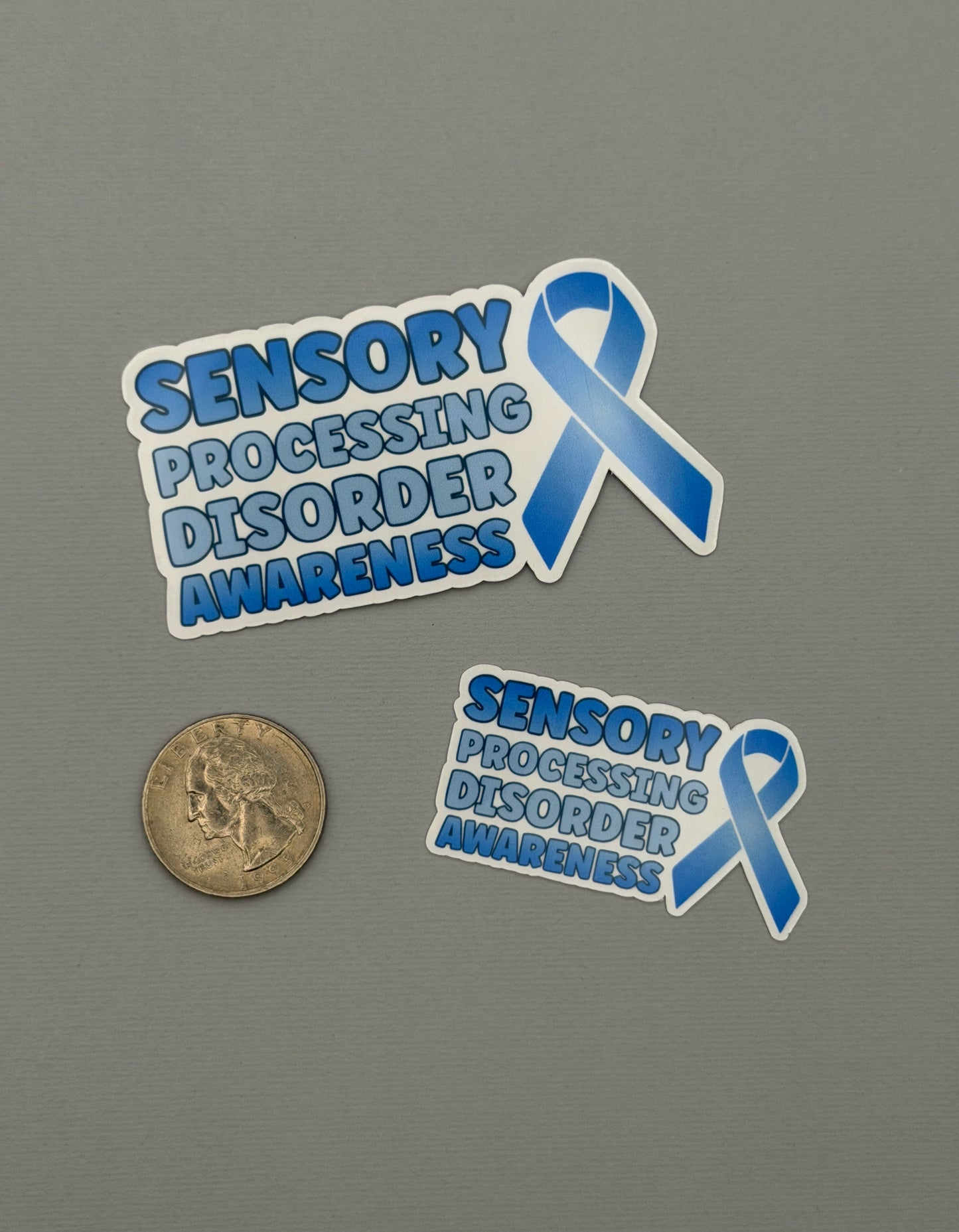 Sensory Processing Disorder Awareness with Ribbon Sticker or Magnet | SPD