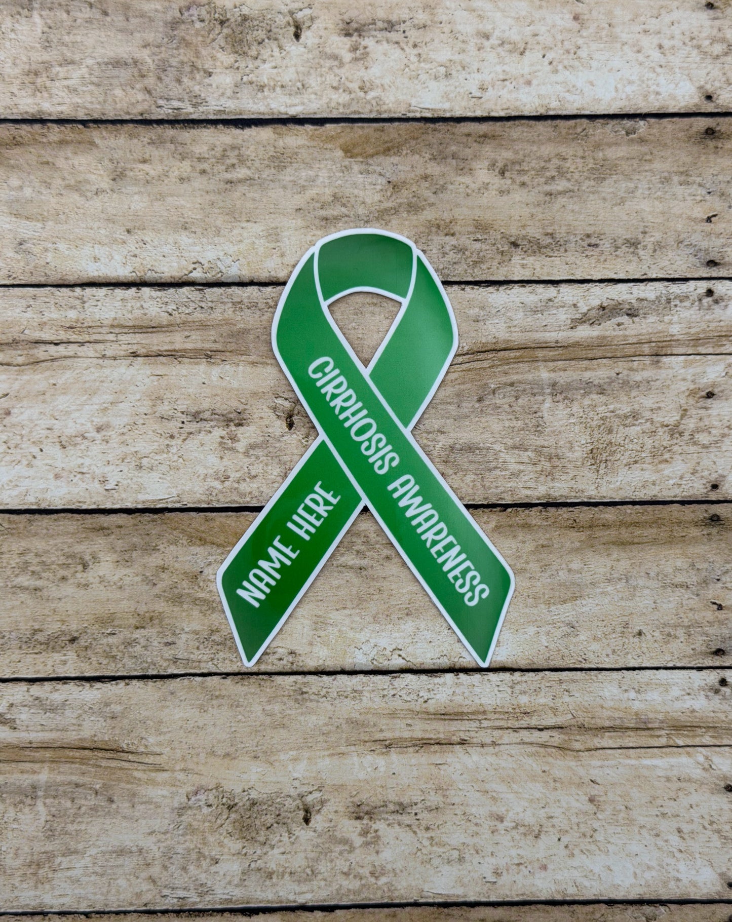 Cirrhosis Awareness Custom Ribbon Sticker or Magnet