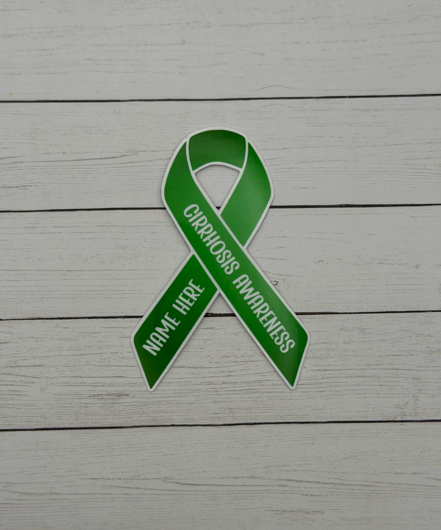 Cirrhosis Awareness Custom Ribbon Sticker or Magnet