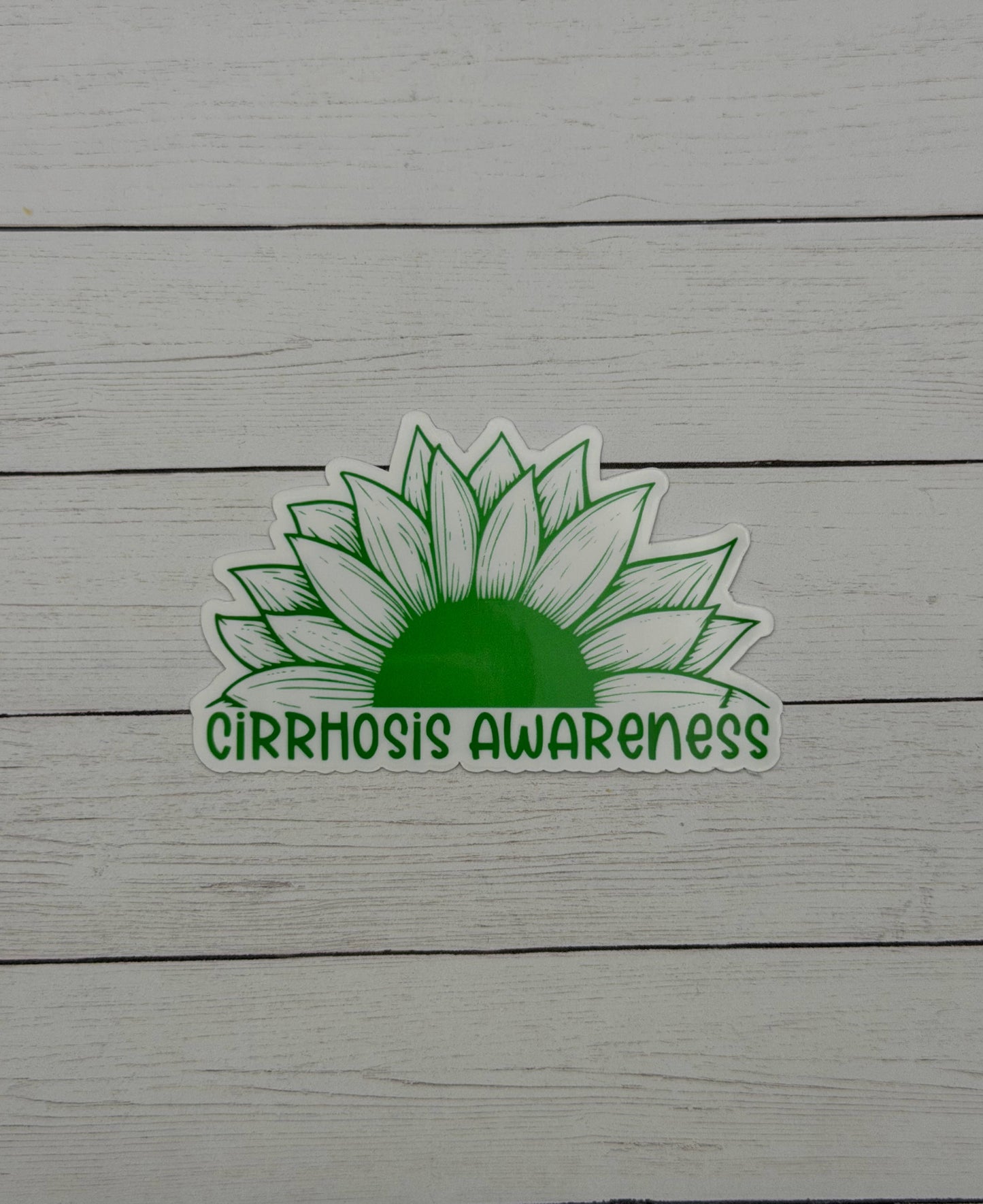 Cirrhosis Awareness Sunflower Sticker or Magnet