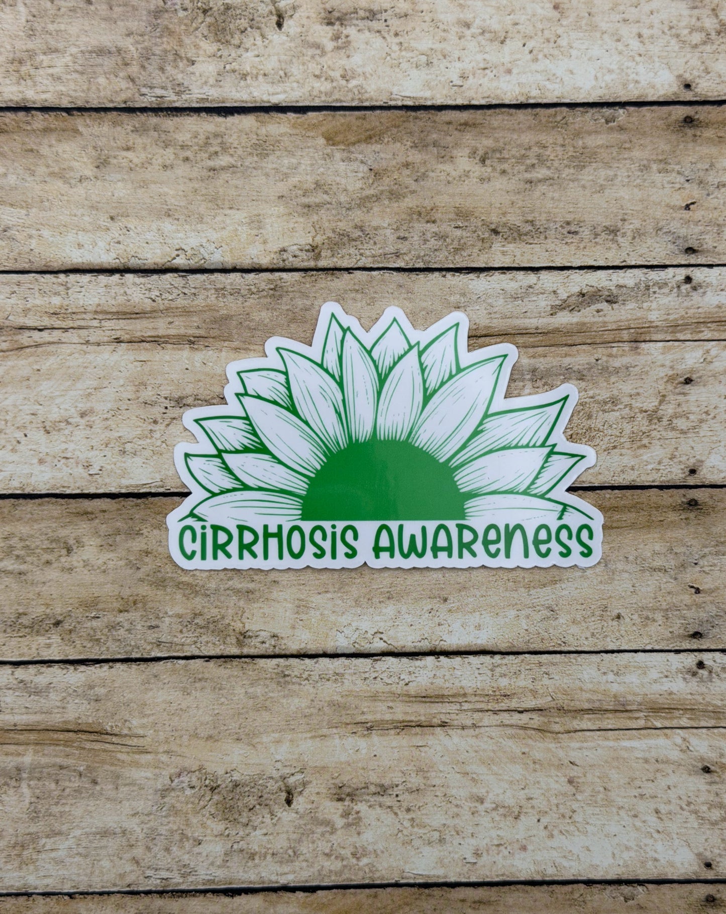 Cirrhosis Awareness Sunflower Sticker or Magnet