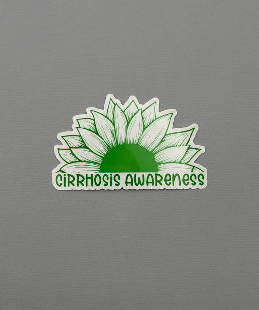 Cirrhosis Awareness Sunflower Sticker or Magnet