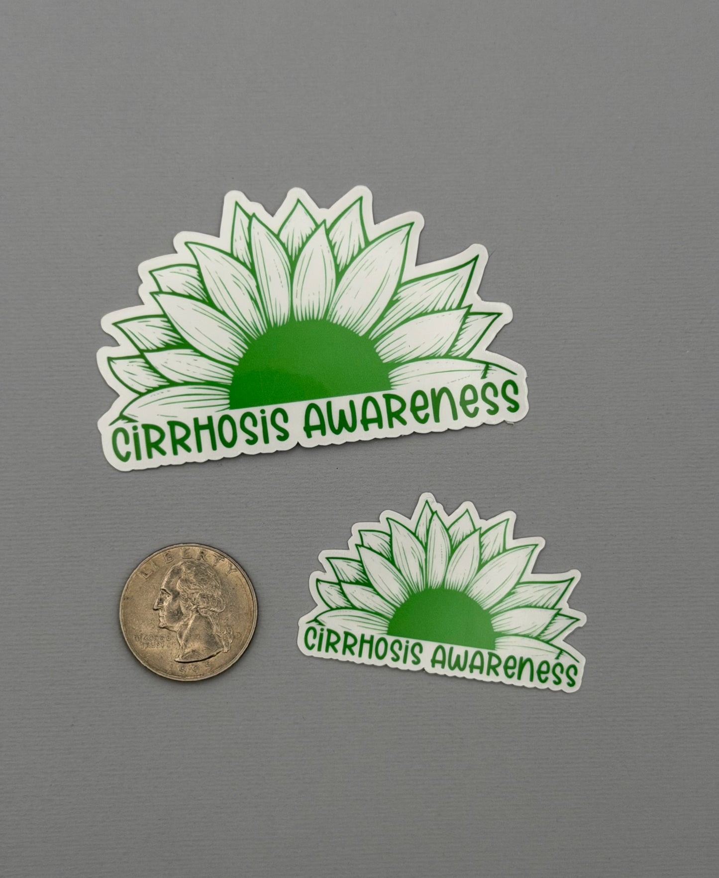 Cirrhosis Awareness Sunflower Sticker or Magnet
