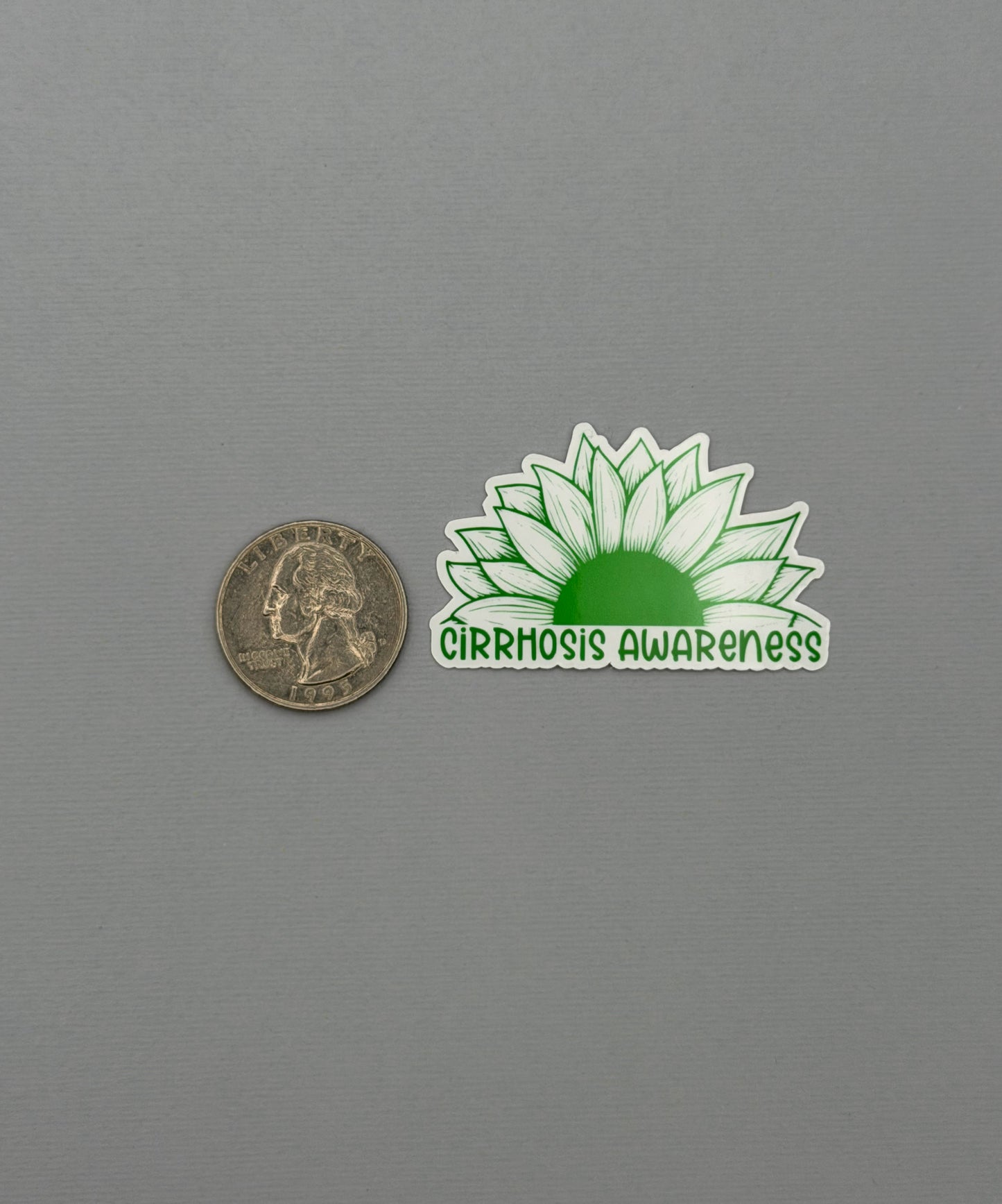 Cirrhosis Awareness Sunflower Sticker or Magnet