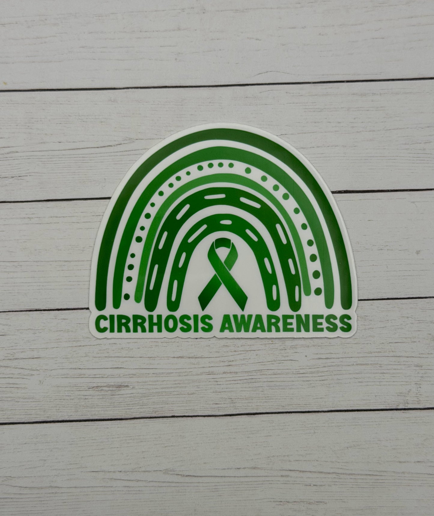 Cirrhosis Awareness Rainbow Sticker or Magnet