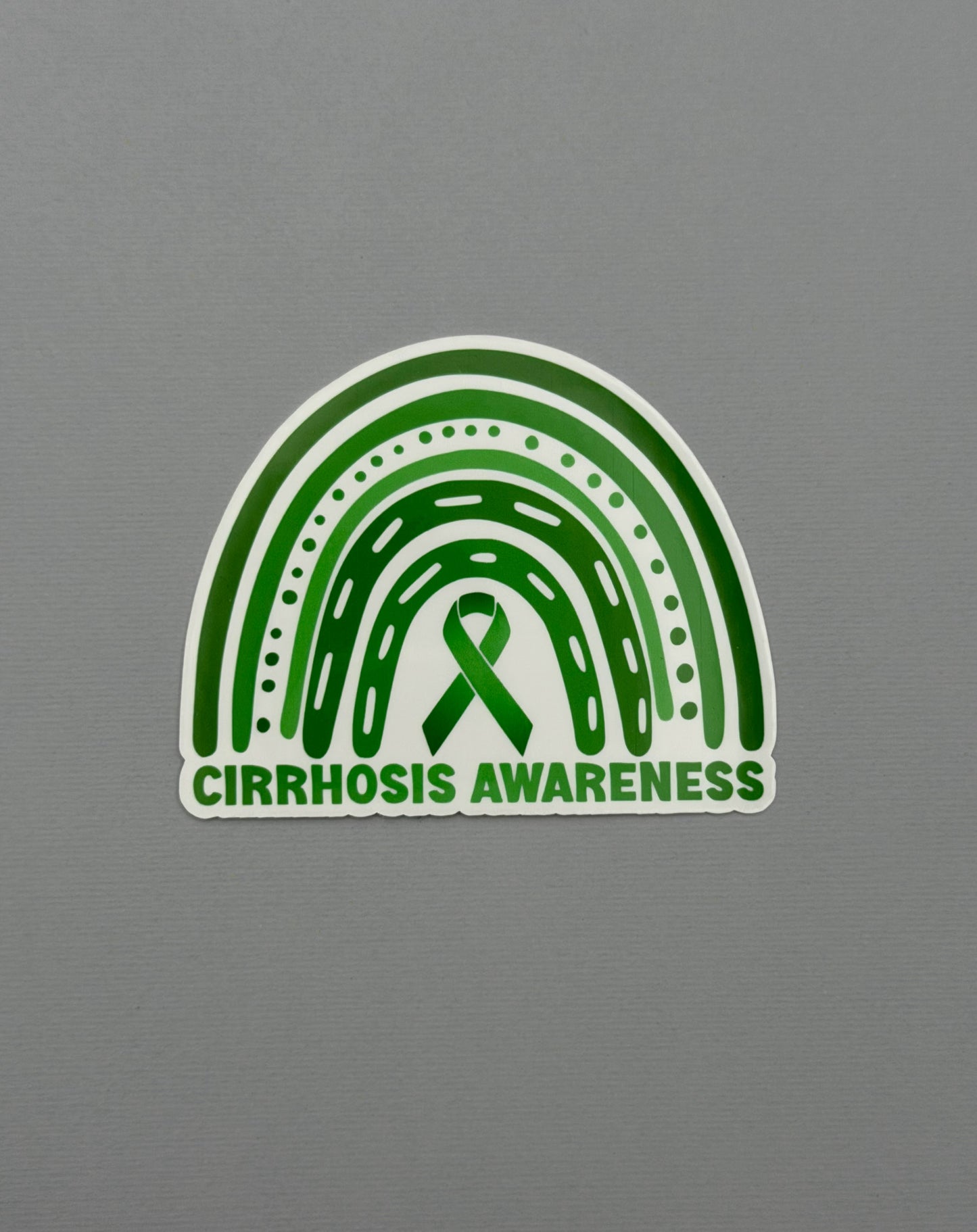 Cirrhosis Awareness Rainbow Sticker or Magnet