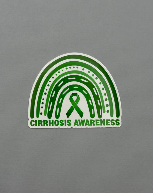 Cirrhosis Awareness Rainbow Sticker or Magnet