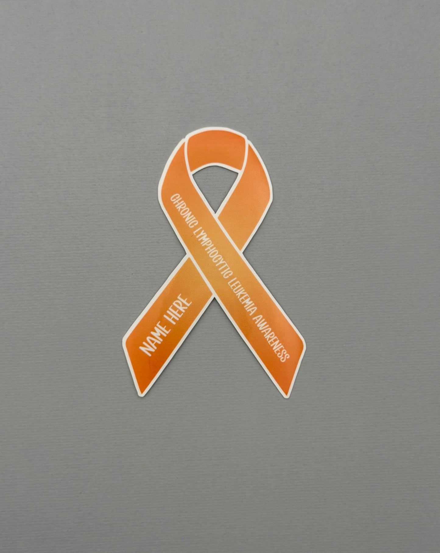 Chronic Lymphocytic Leukemia (CLL) Awareness Custom Ribbon Sticker or Magnet