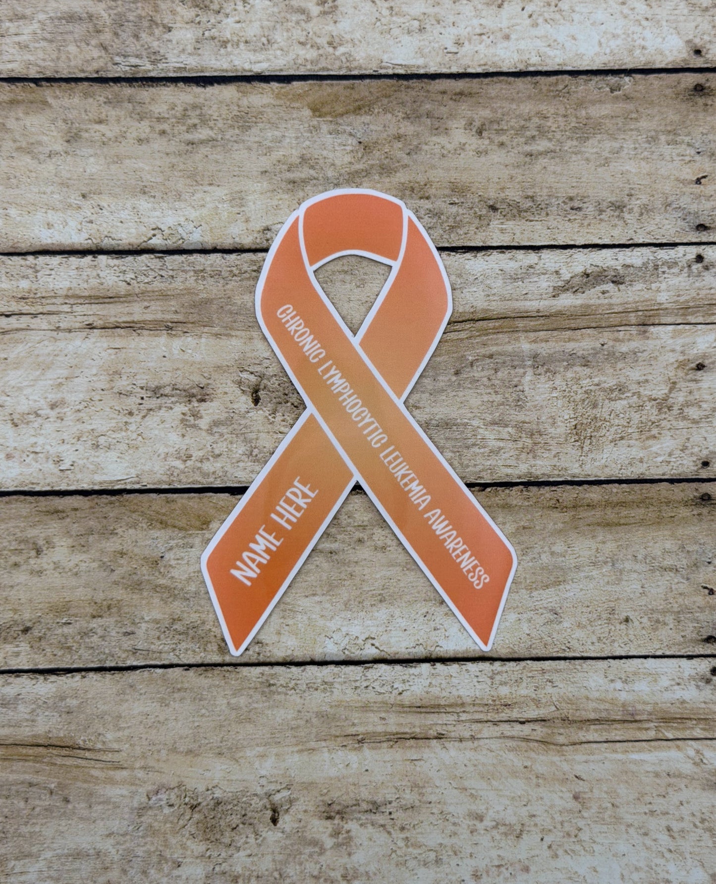 Chronic Lymphocytic Leukemia (CLL) Awareness Custom Ribbon Sticker or Magnet
