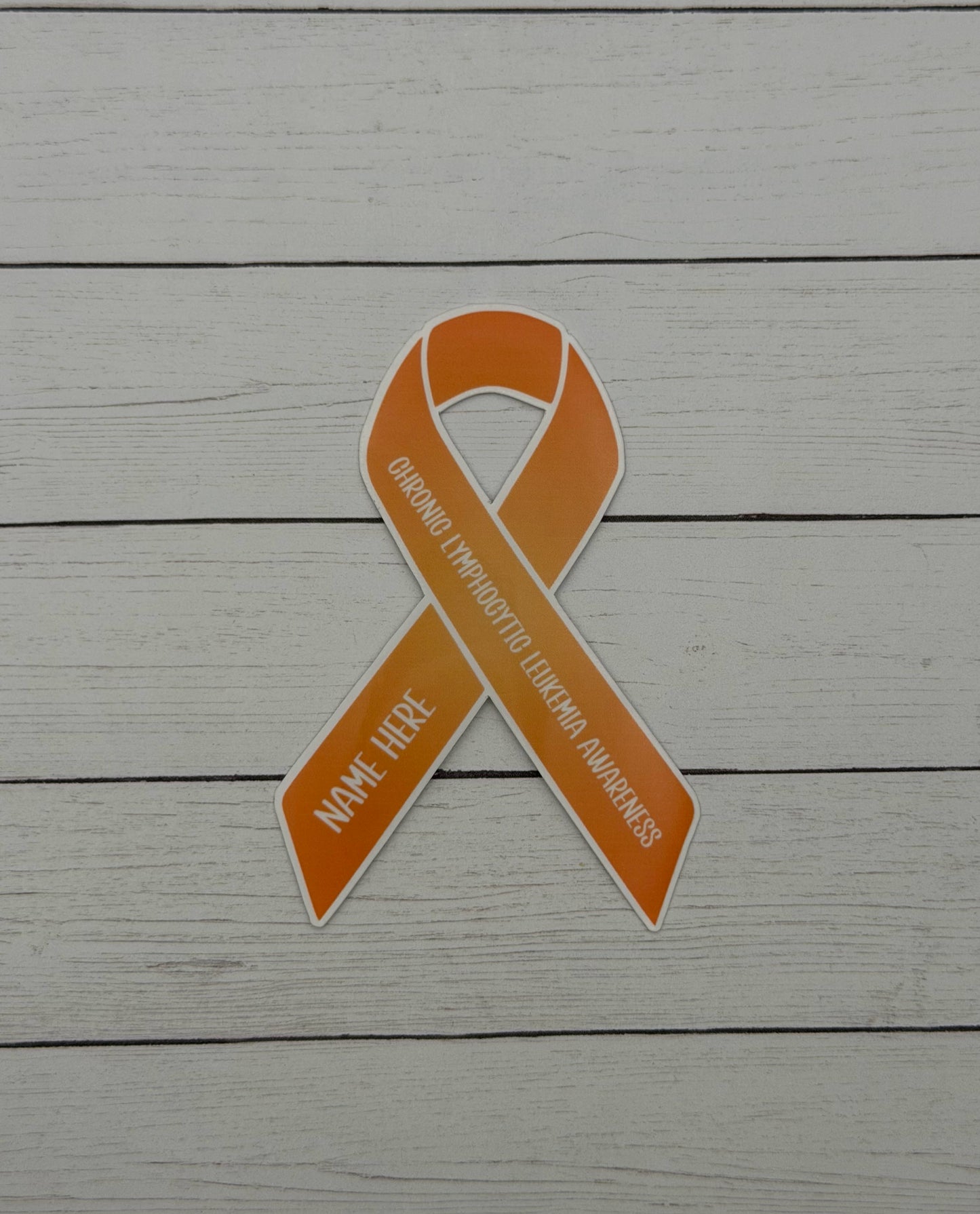 Chronic Lymphocytic Leukemia (CLL) Awareness Custom Ribbon Sticker or Magnet