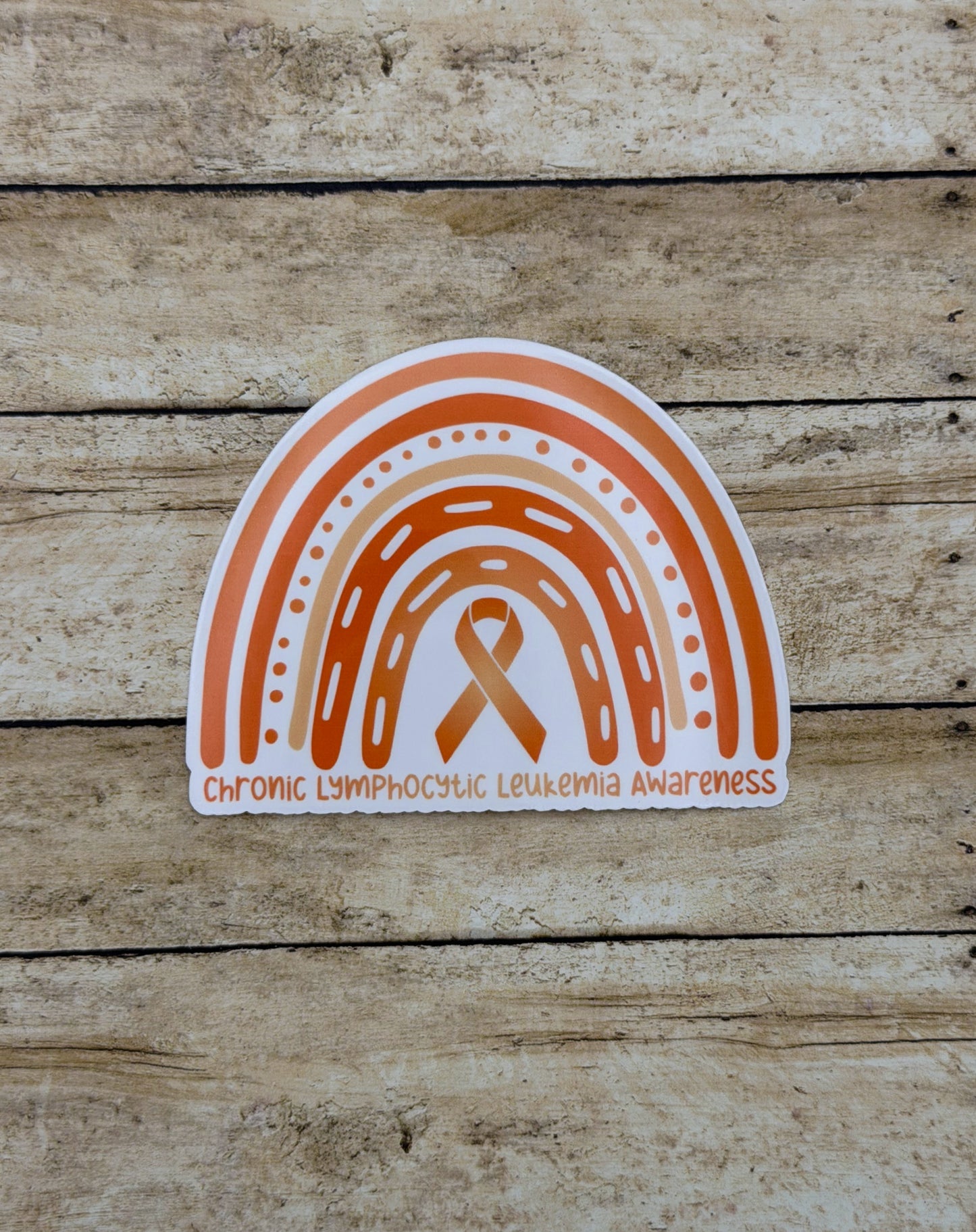 Chronic Lymphocytic Leukemia (CLL) Awareness Rainbow Sticker or Magnet