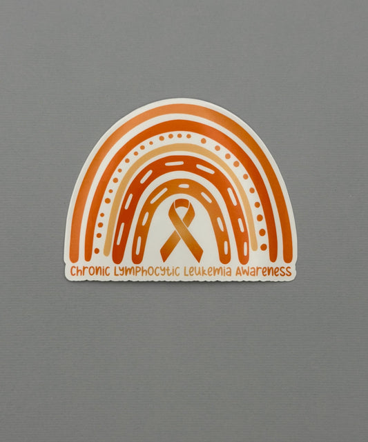 Chronic Lymphocytic Leukemia (CLL) Awareness Rainbow Sticker or Magnet